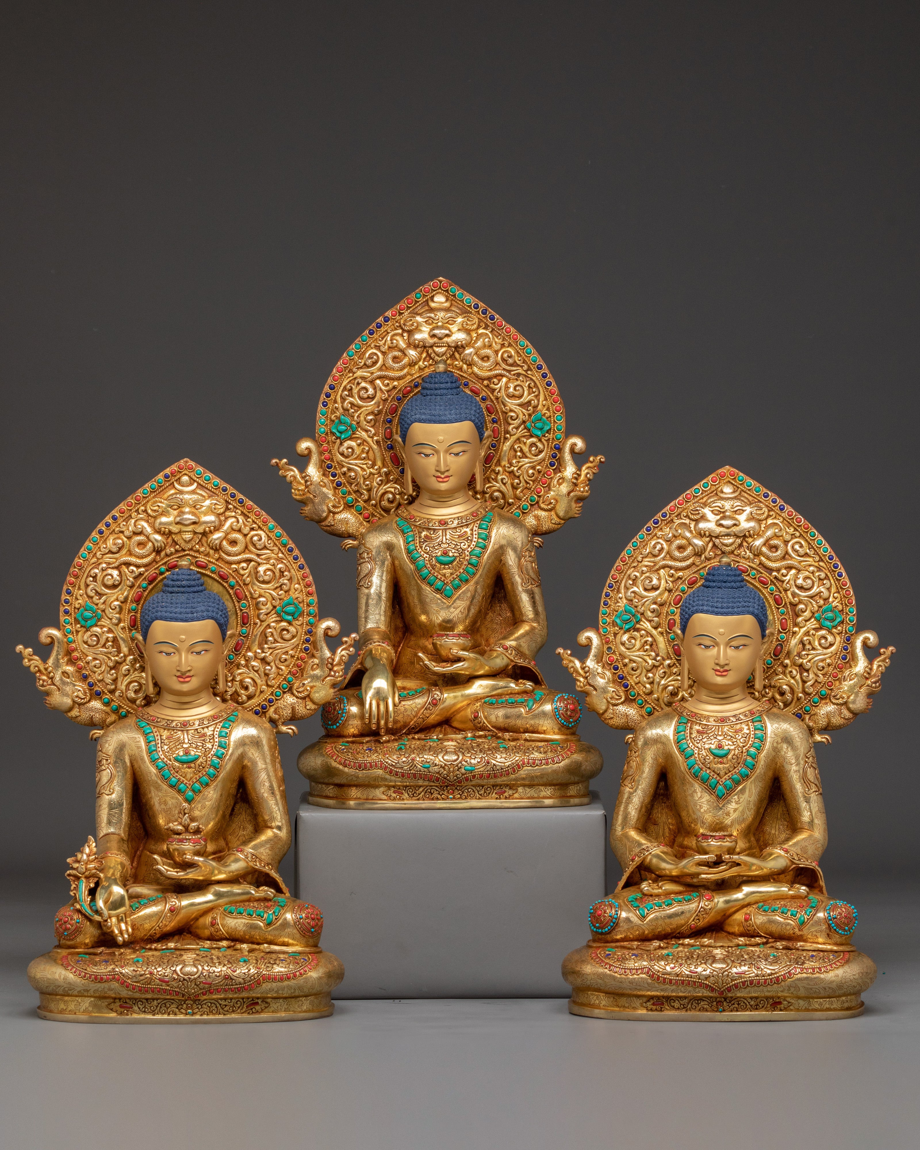 statue-of-three-buddha-set
