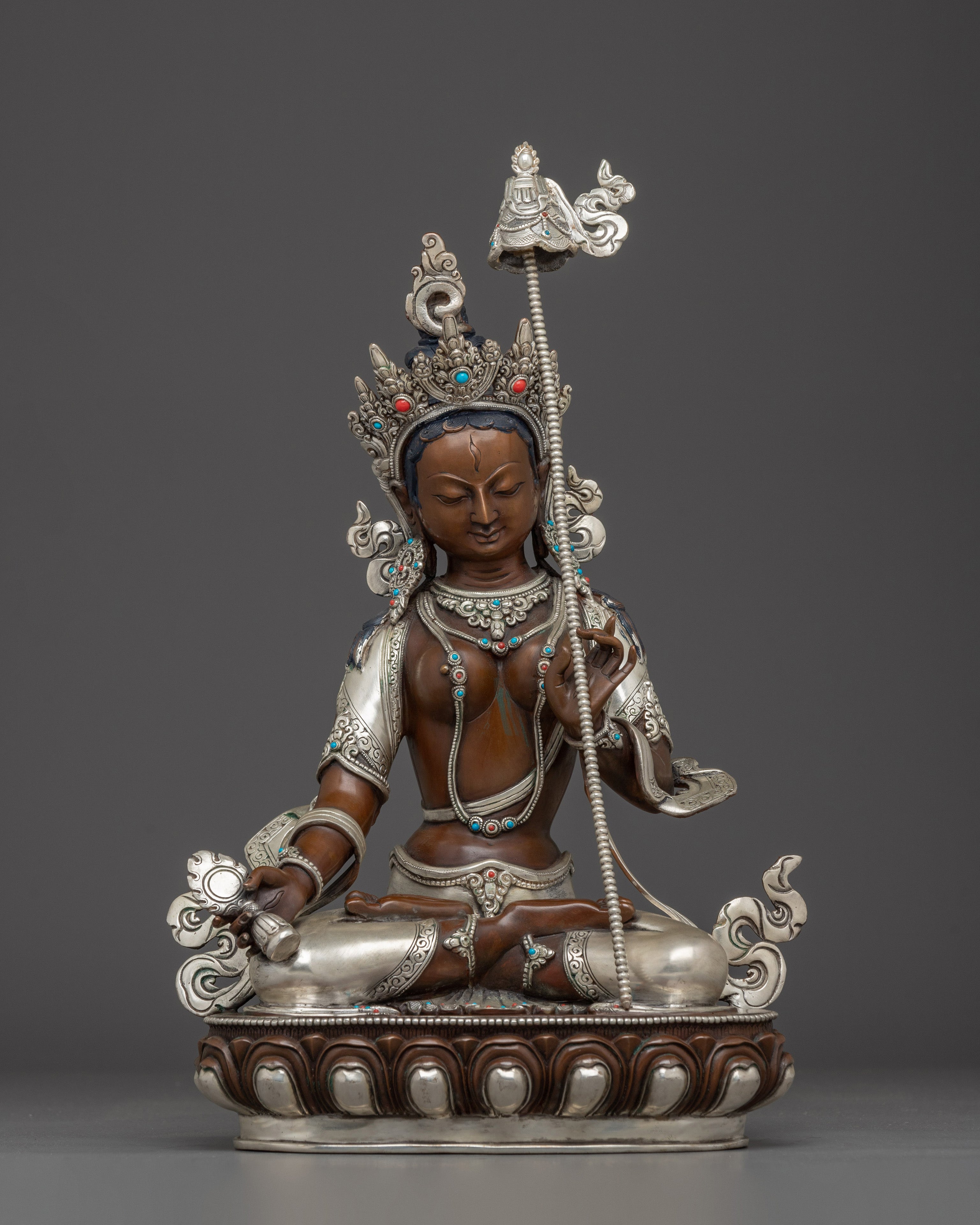 Three Eyes Beautiful Deity Dukar Art - Symbol of Protection and Liberation