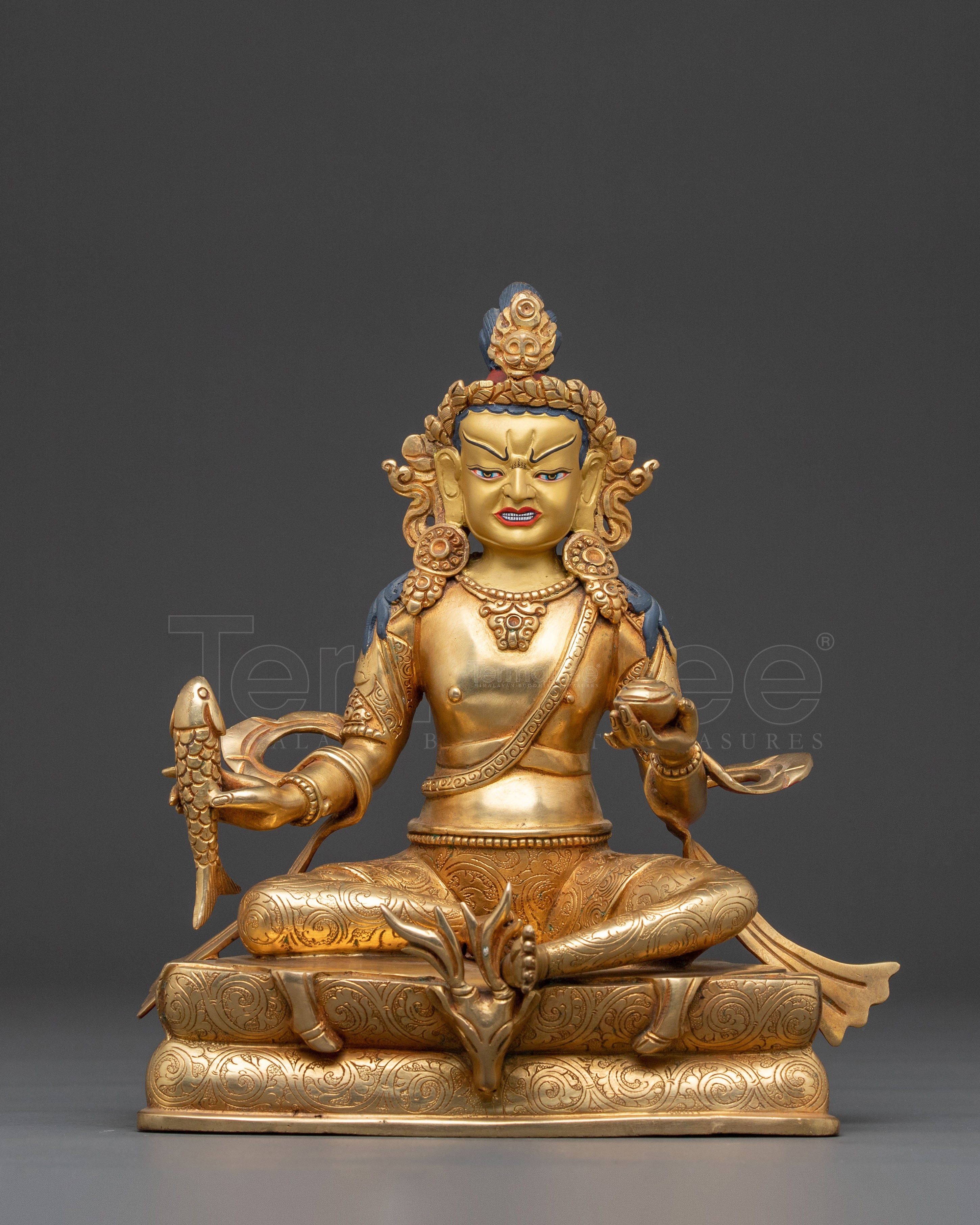 Handmade Tilopa Spiritual Statue - 24K Gilded Masterpiece