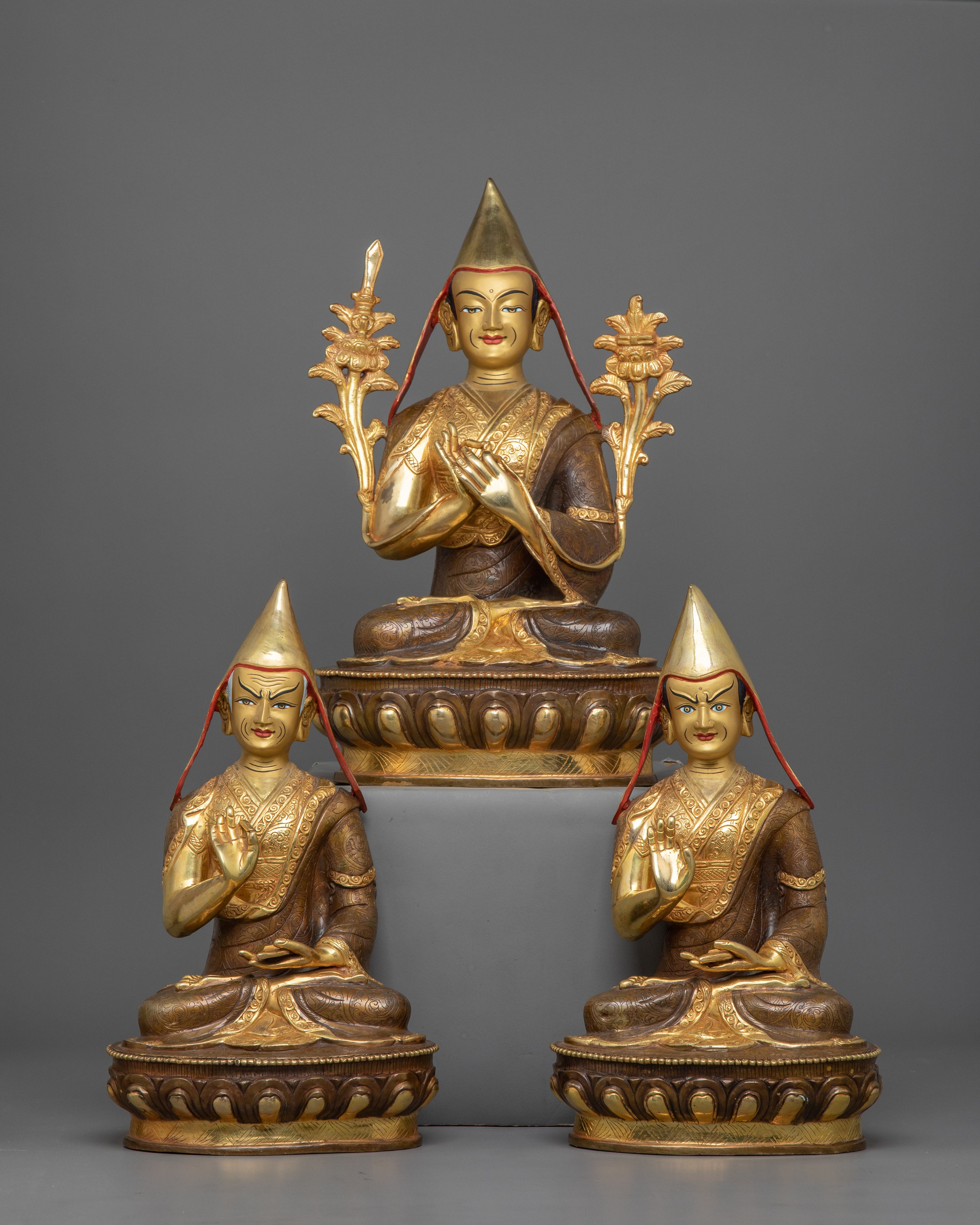 handcrafted-statue-of-spiritual-masters-tsongkhapa-set