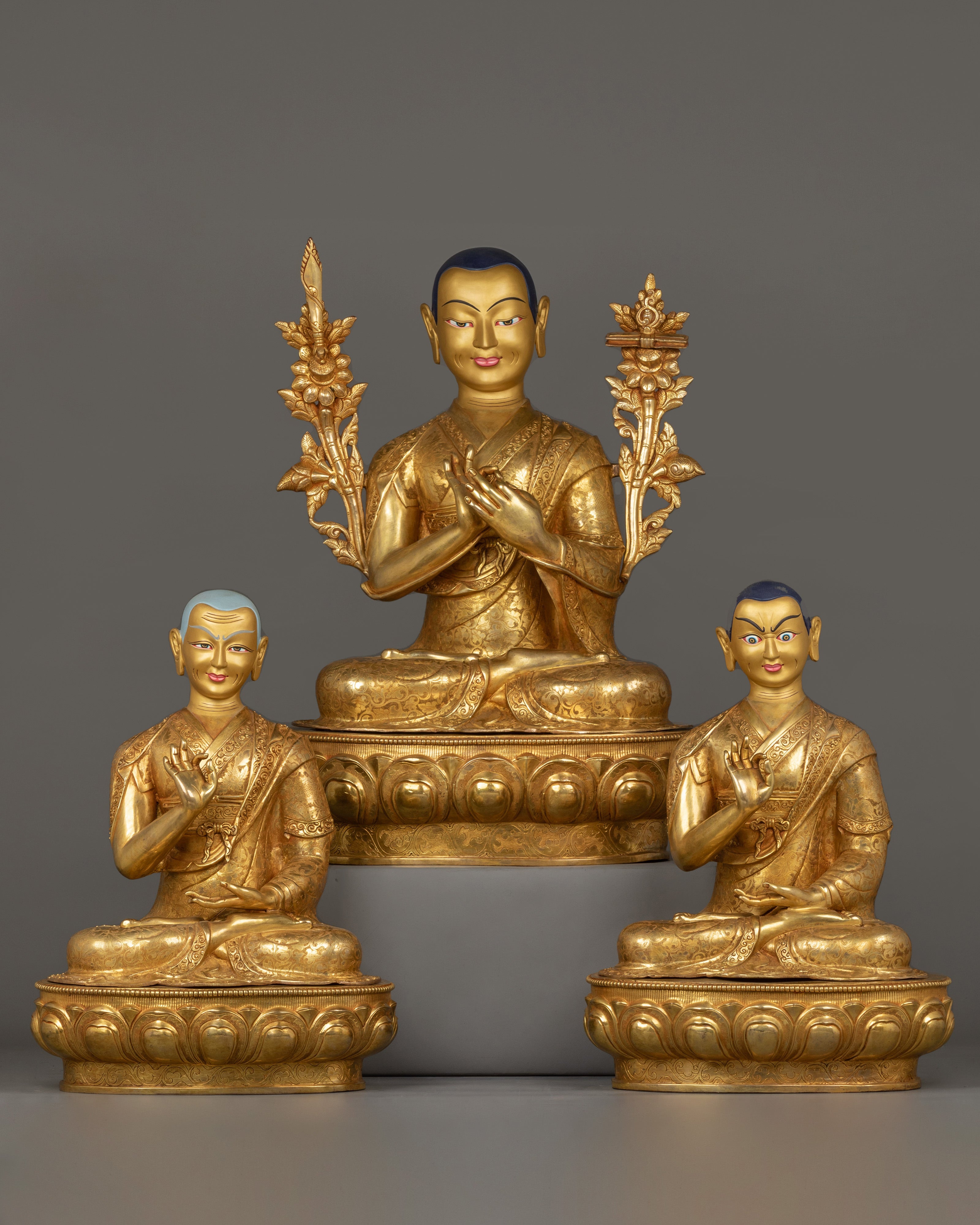 tsongkhapa-trio-statues