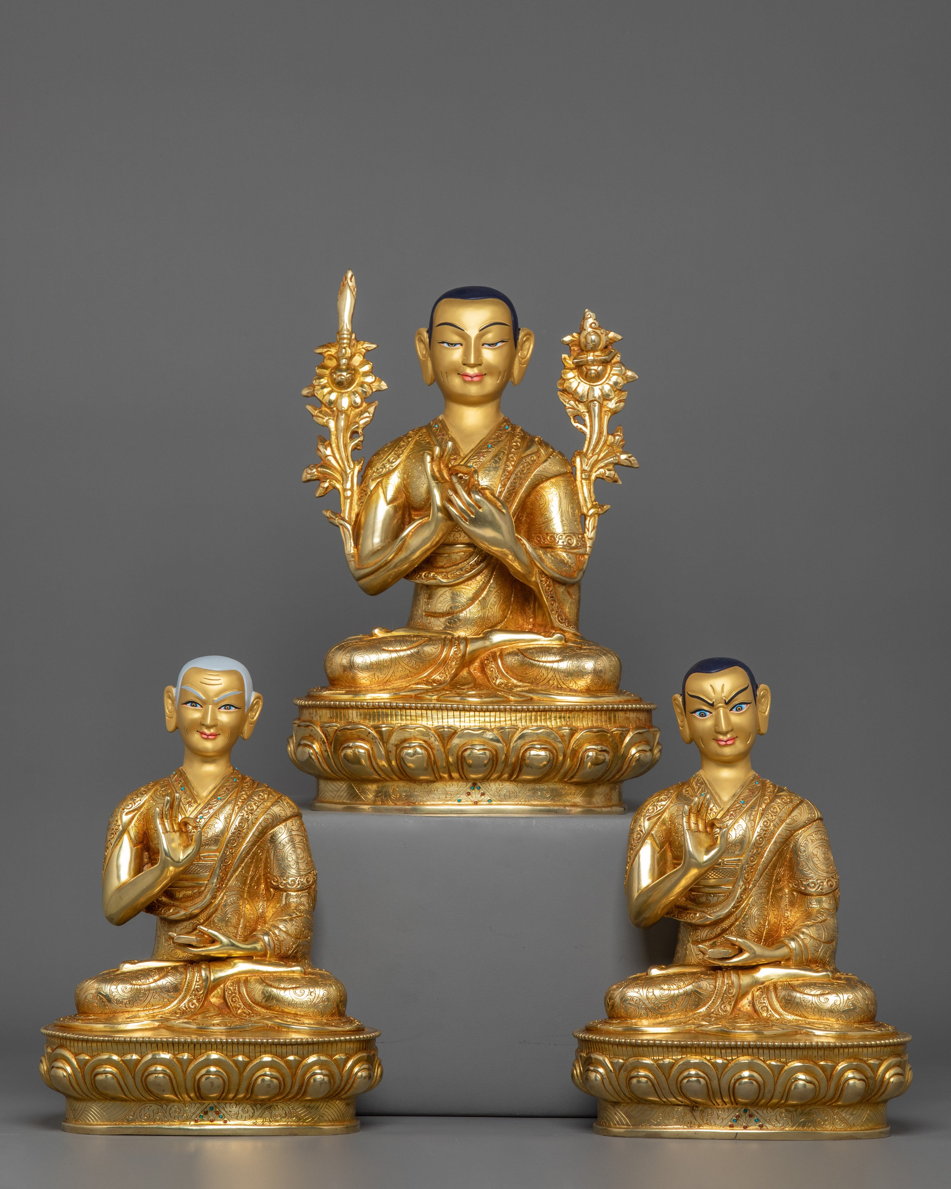 himalayan-tsongkhapa-trio-set-statue