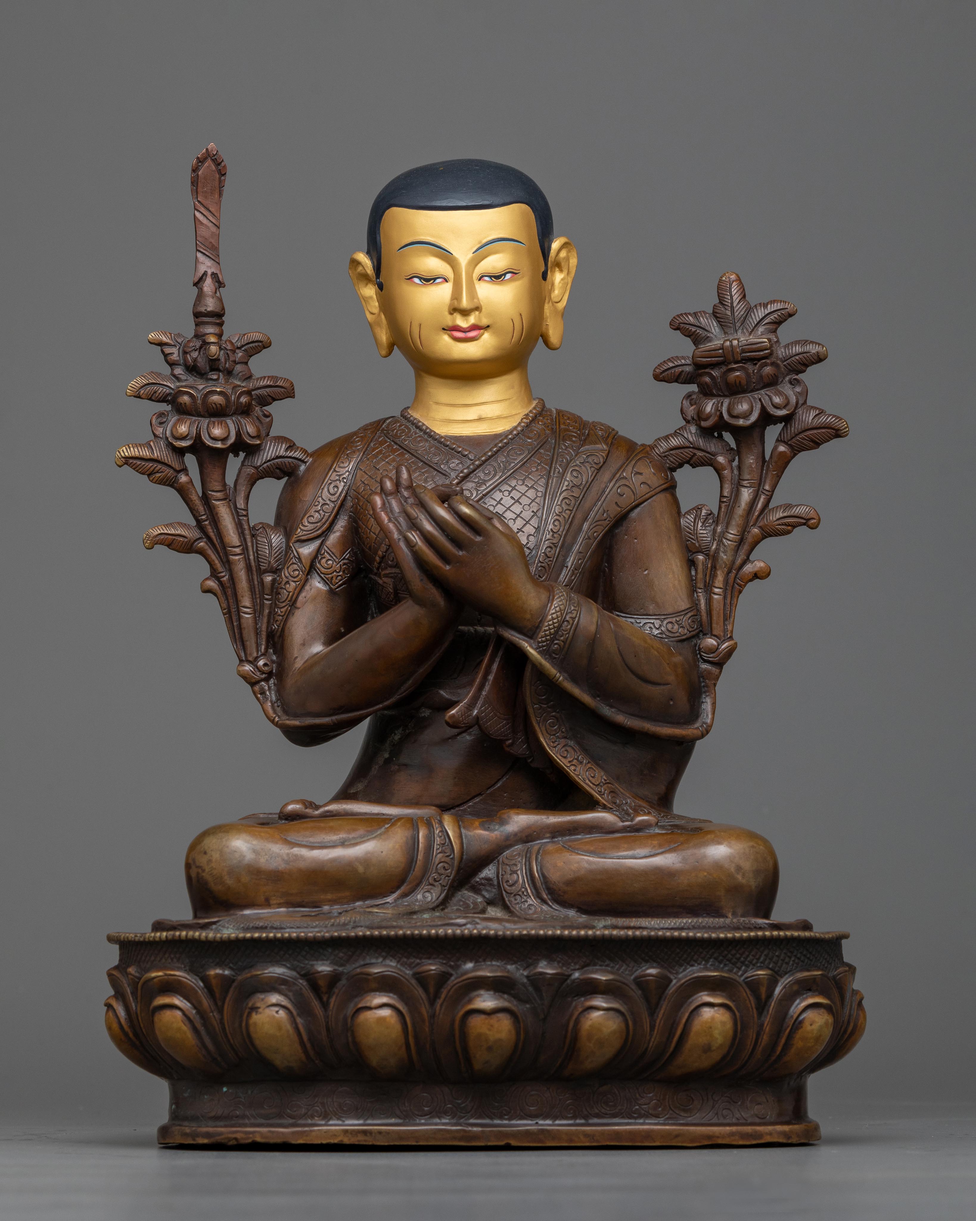 Tsongkhapa Buddhist Monk Statue | Tibetan Philosopher and Tantric Yogi