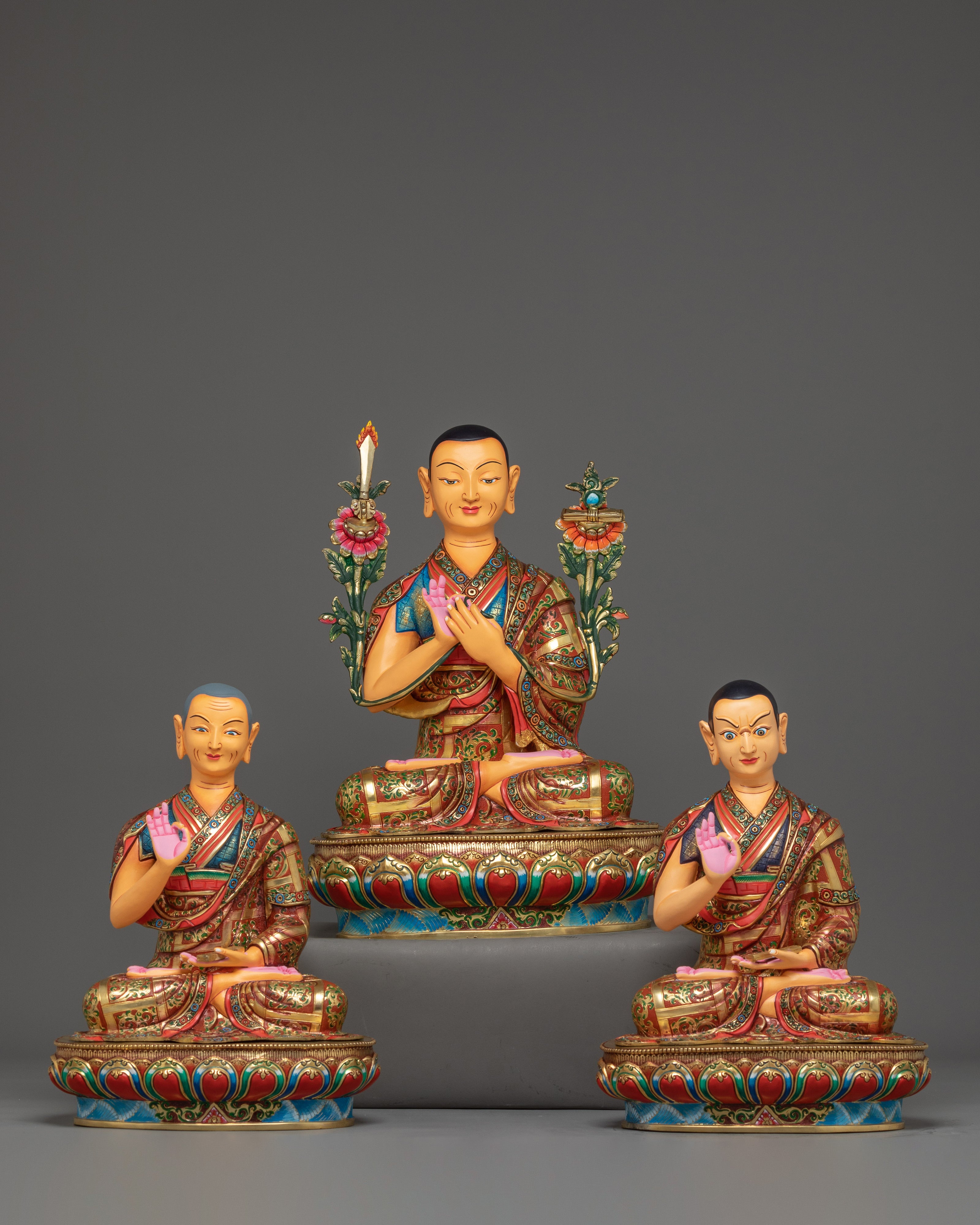 Handmade Tsongkhapa Statue Set