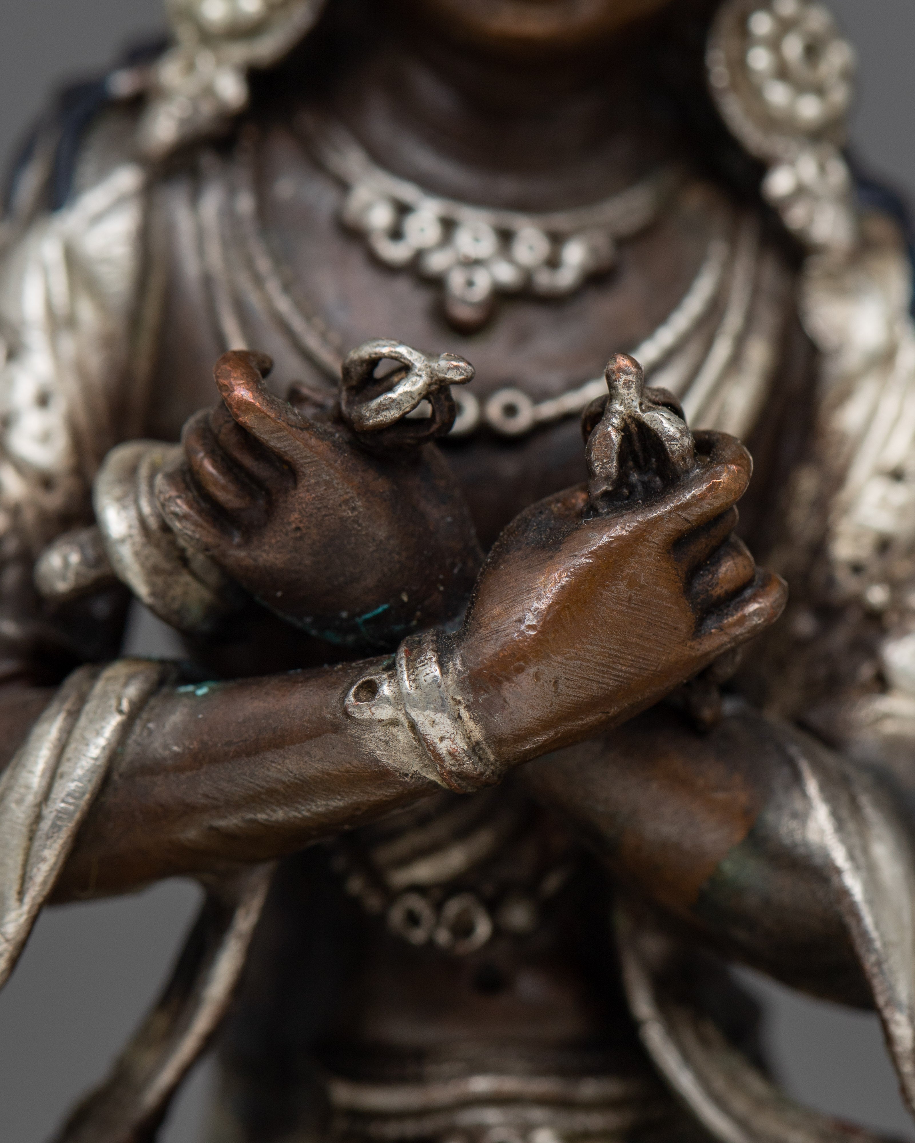 Small Vajradhara Statue | Silver-Plated Symbol of Ultimate Buddhahood