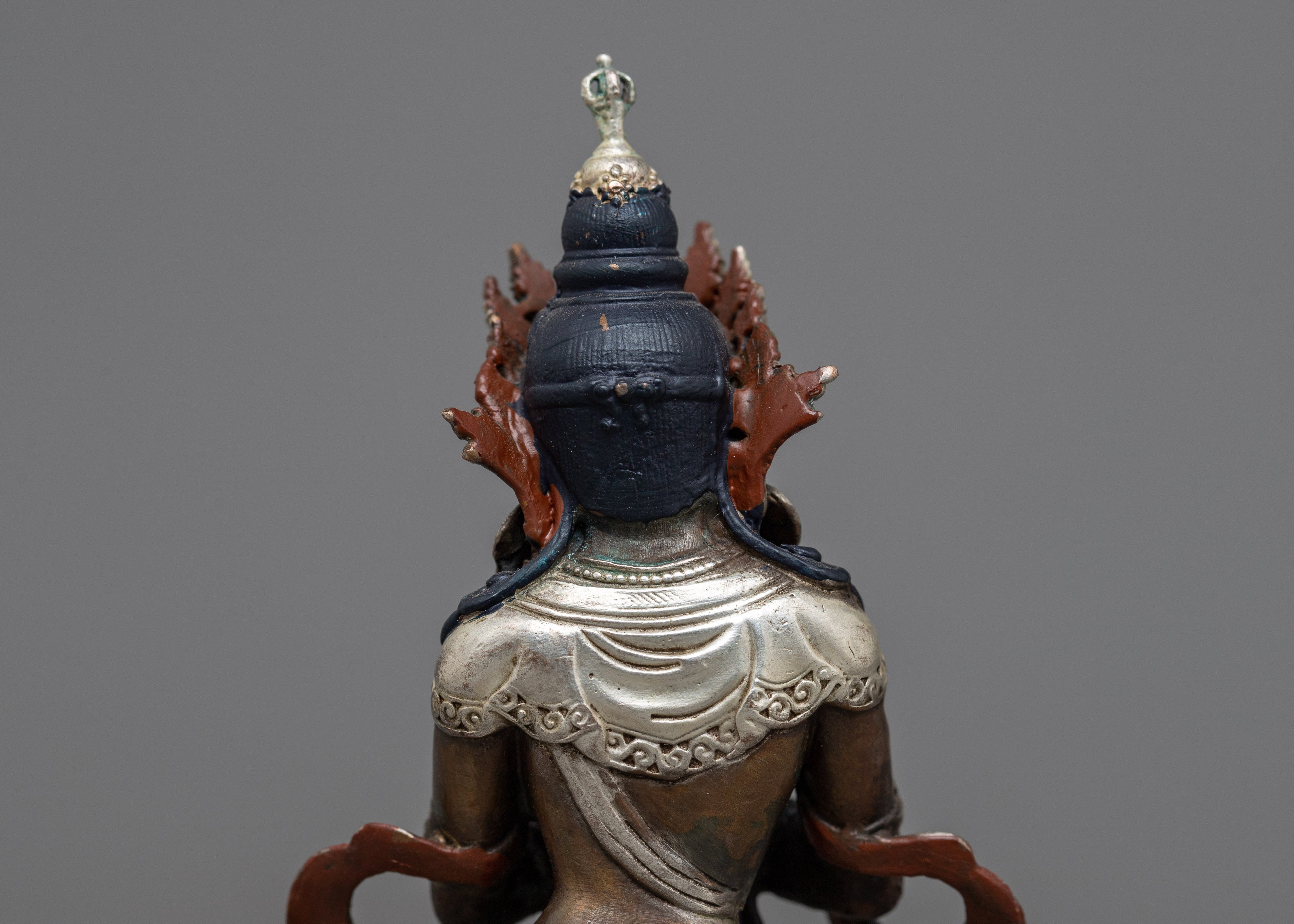 Small Vajradhara Statue | Silver-Plated Symbol of Ultimate Buddhahood
