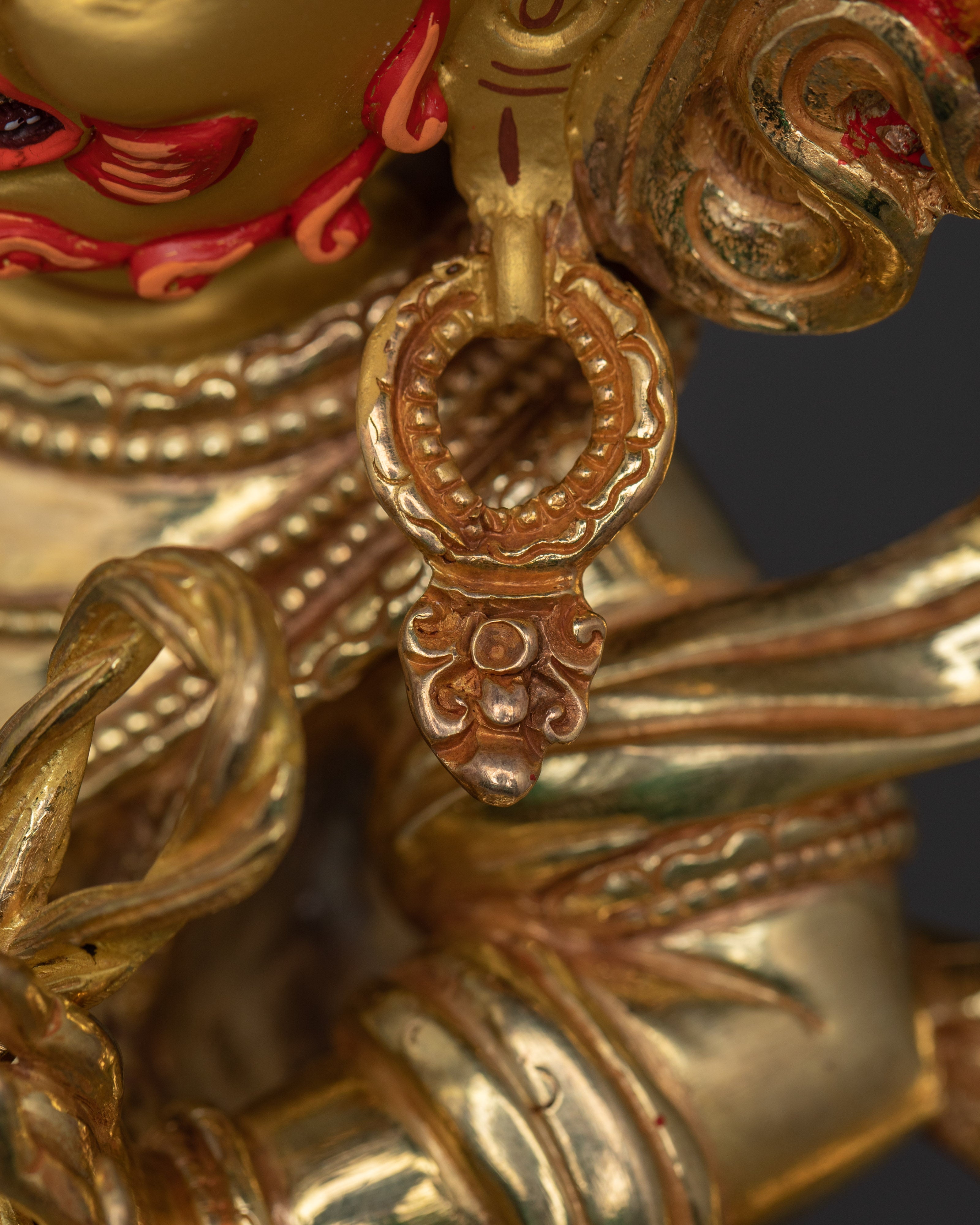 Vajrapani Gold Gilded Statue | Tibetan Buddhist Chana Dorje Figurine