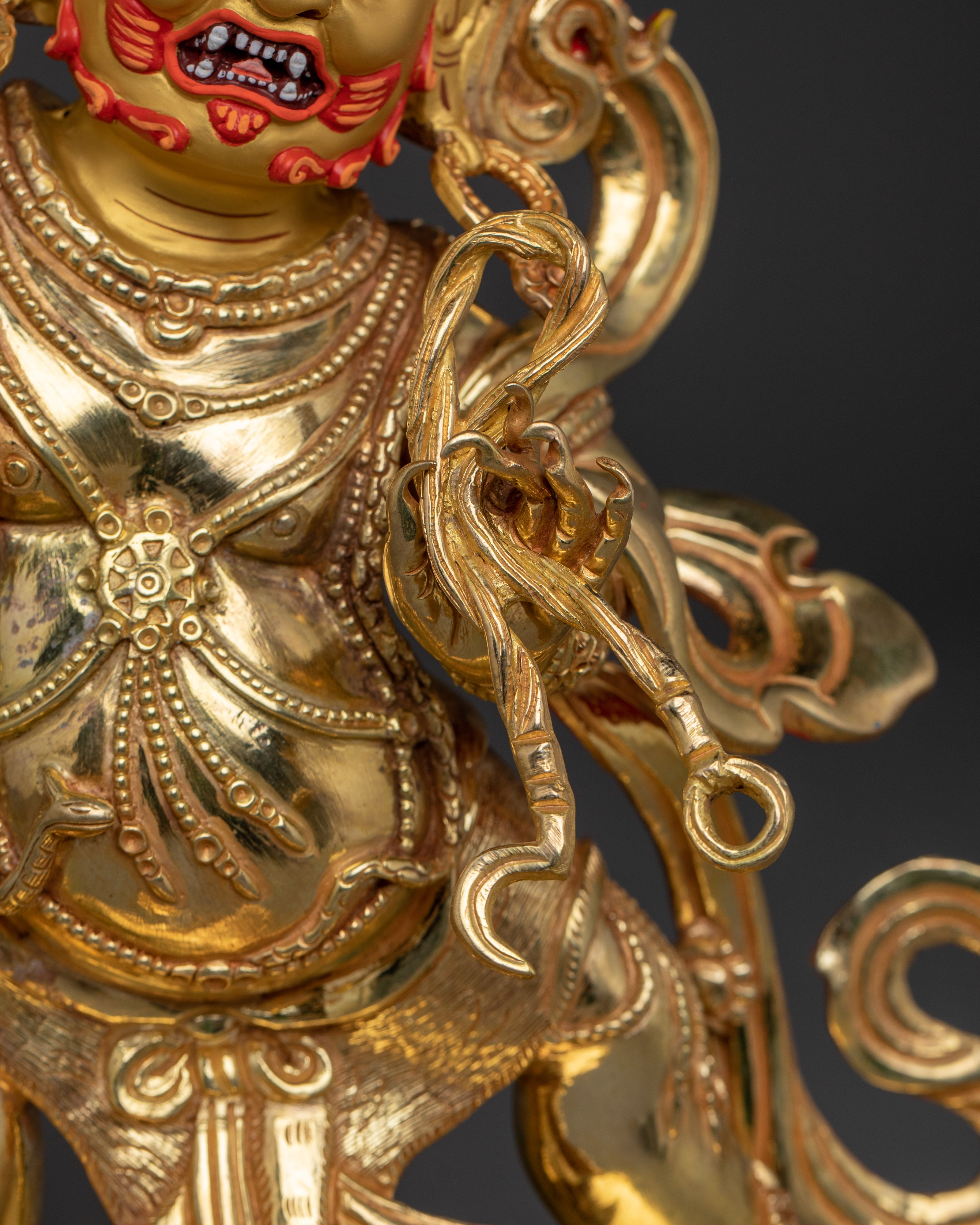 Vajrapani Gold Gilded Statue | Tibetan Buddhist Chana Dorje Figurine