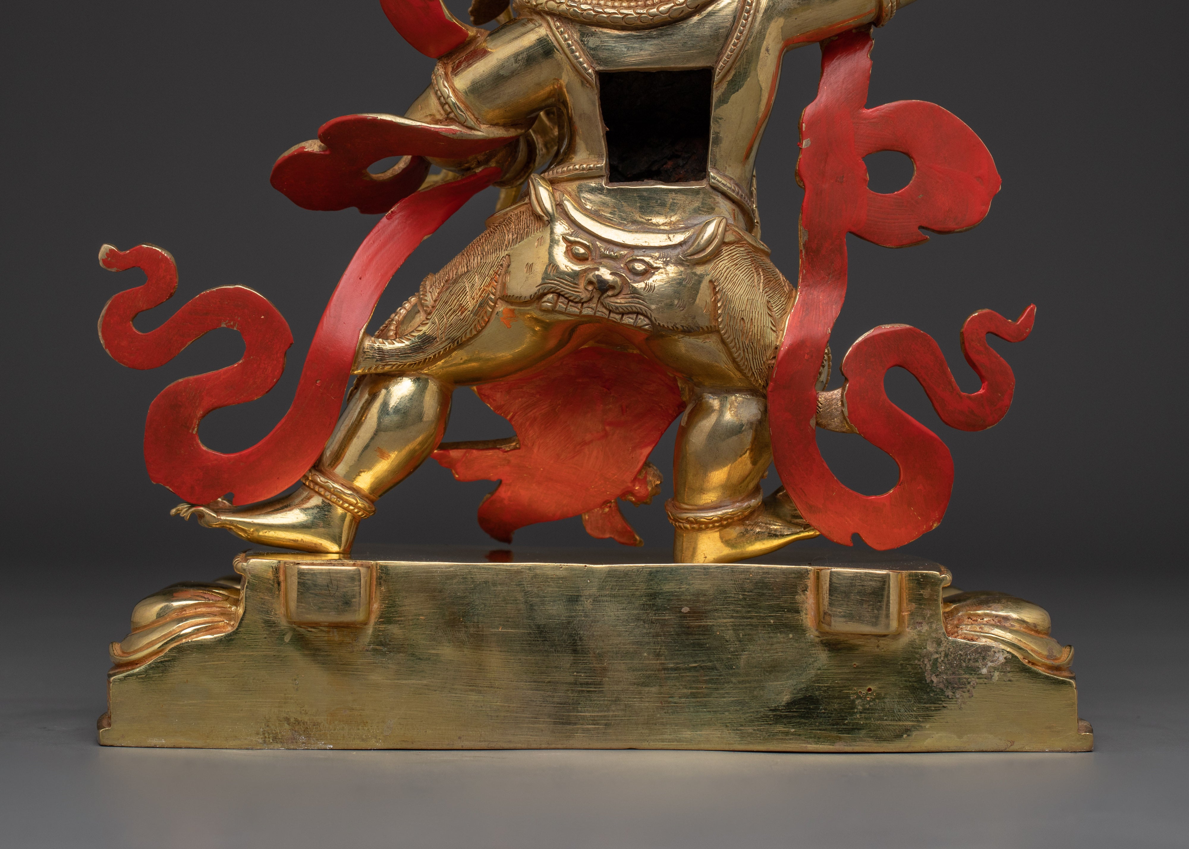 Vajrapani Gold Gilded Statue | Tibetan Buddhist Chana Dorje Figurine