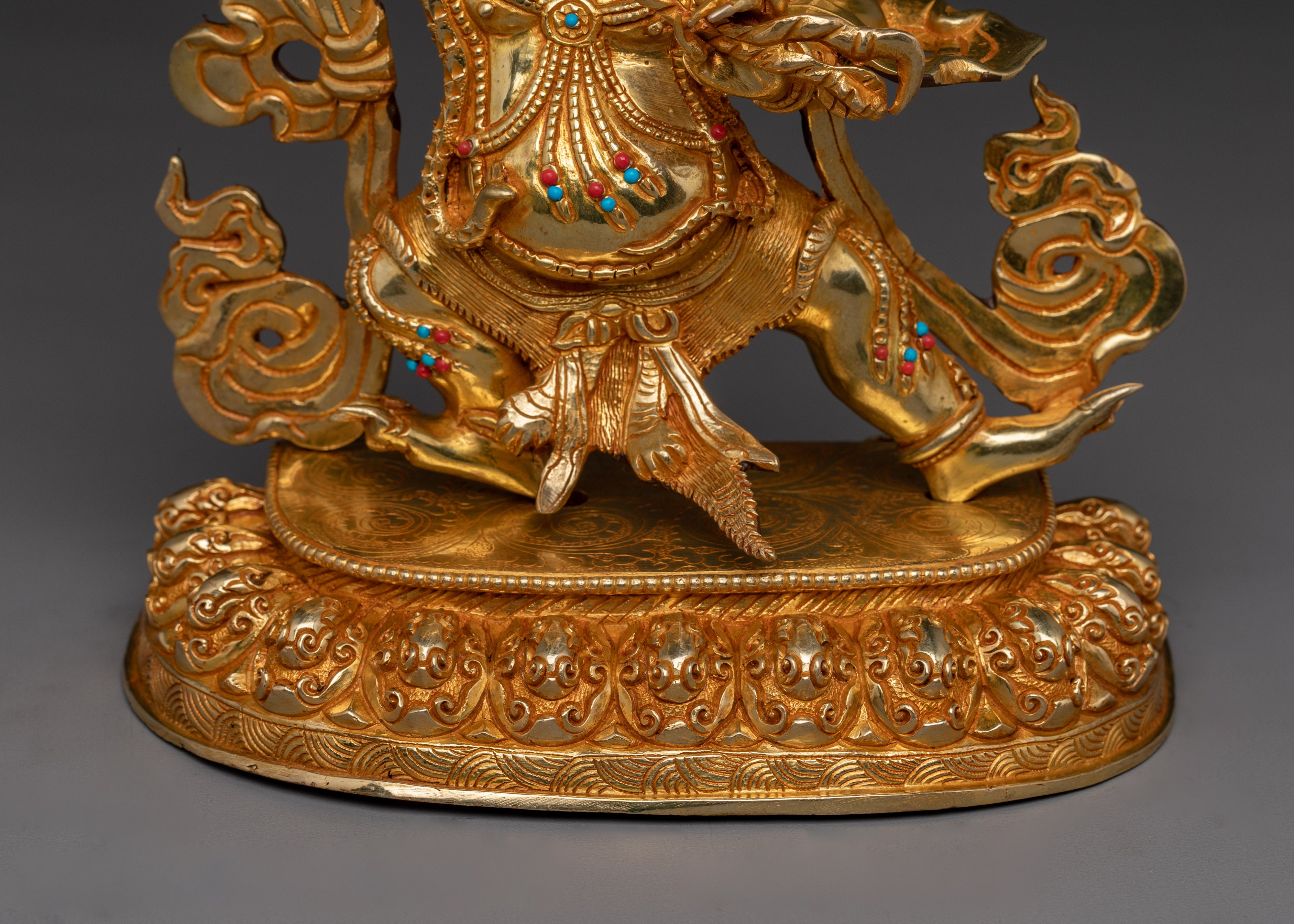 Vajrapani Copper Statue | Chana Dorje - Wrathful Bodhisattva Figurine
