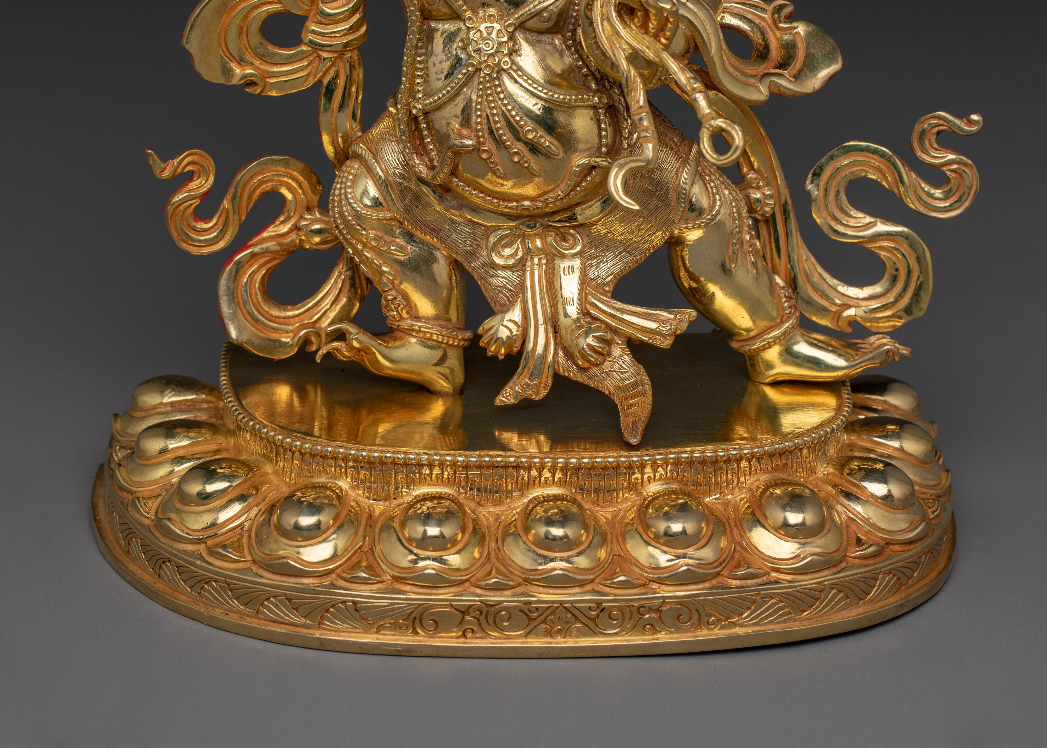 Vajrapani Gold Gilded Statue | Tibetan Buddhist Chana Dorje Figurine