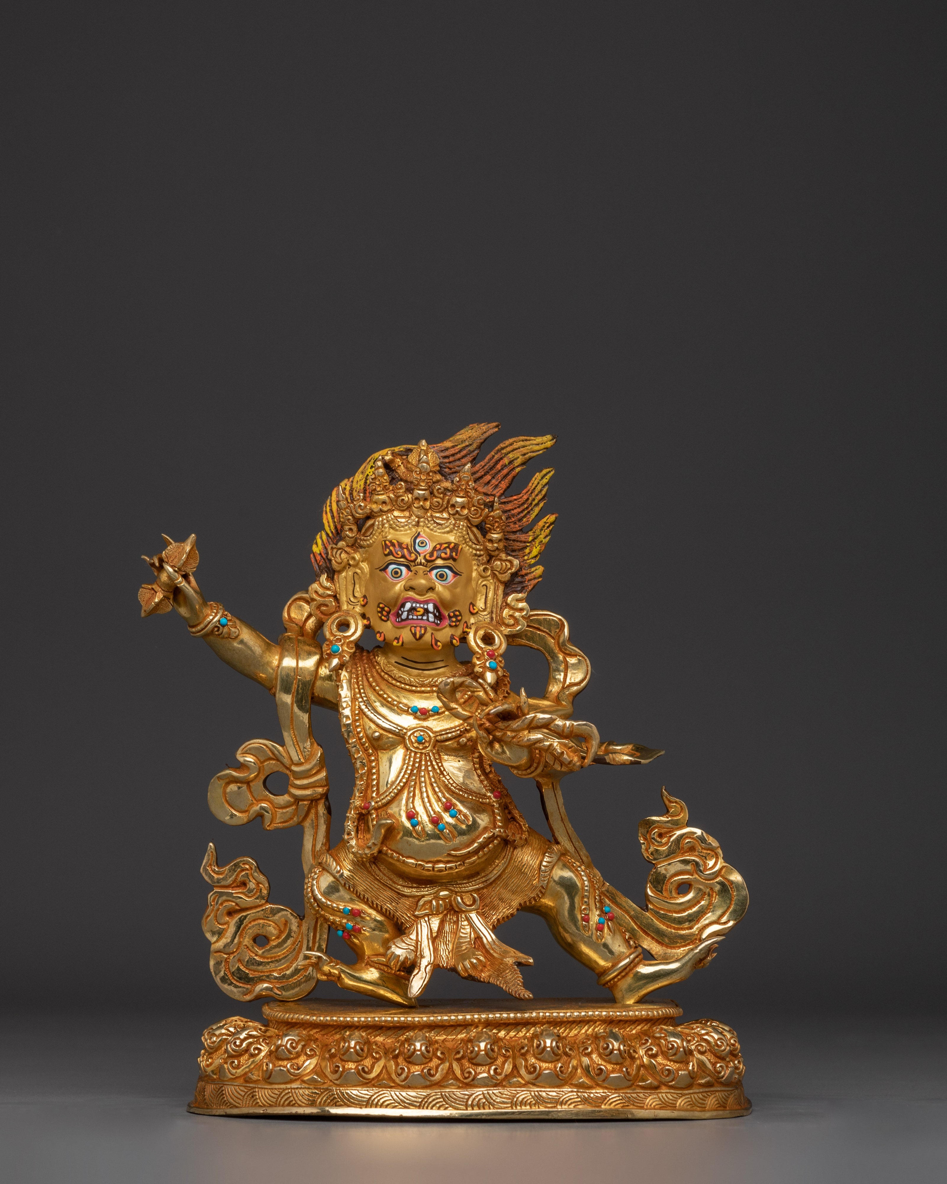 Vajrapani Copper Statue | Chana Dorje - Wrathful Bodhisattva Figurine