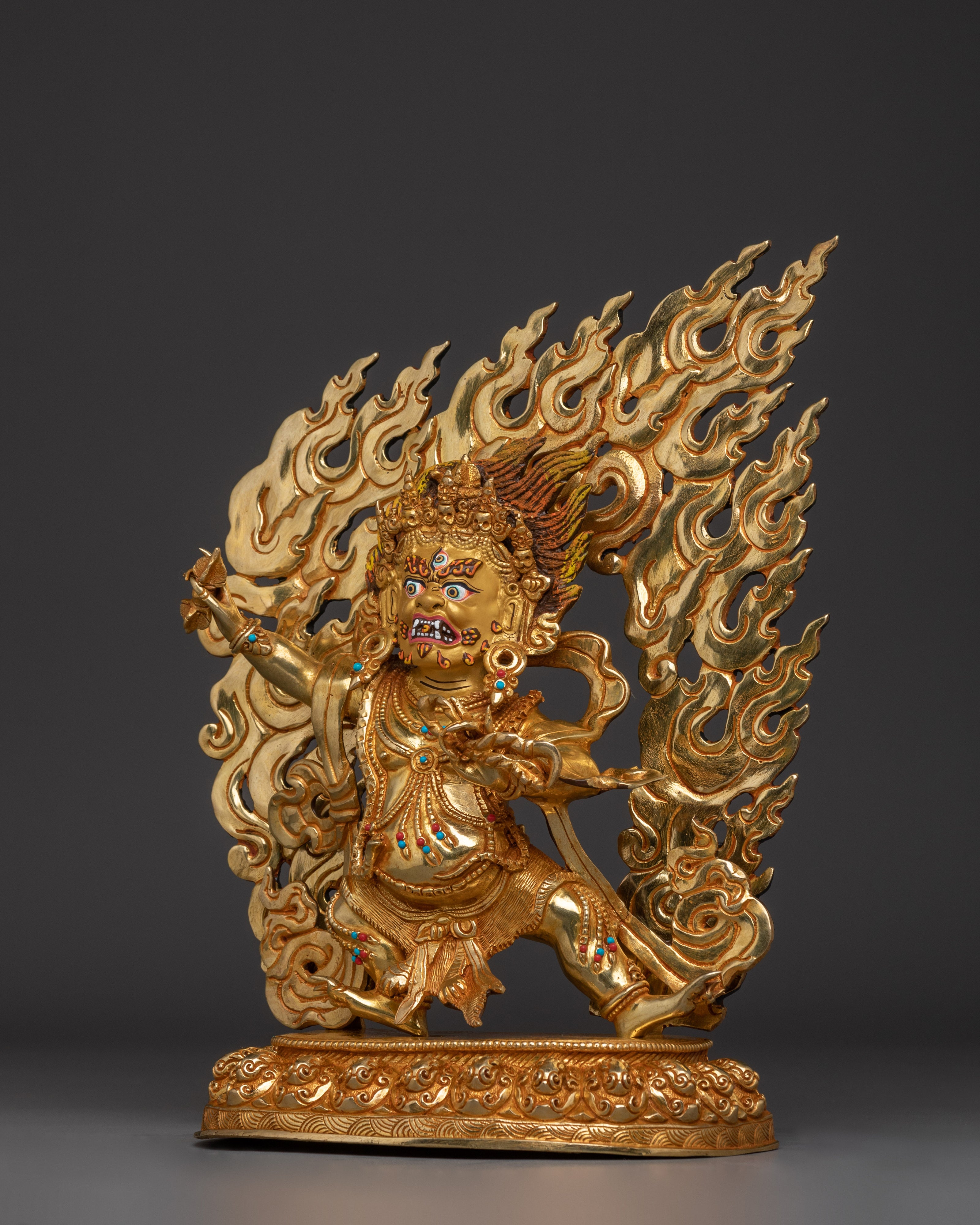 Vajrapani Copper Statue | Chana Dorje - Wrathful Bodhisattva Figurine