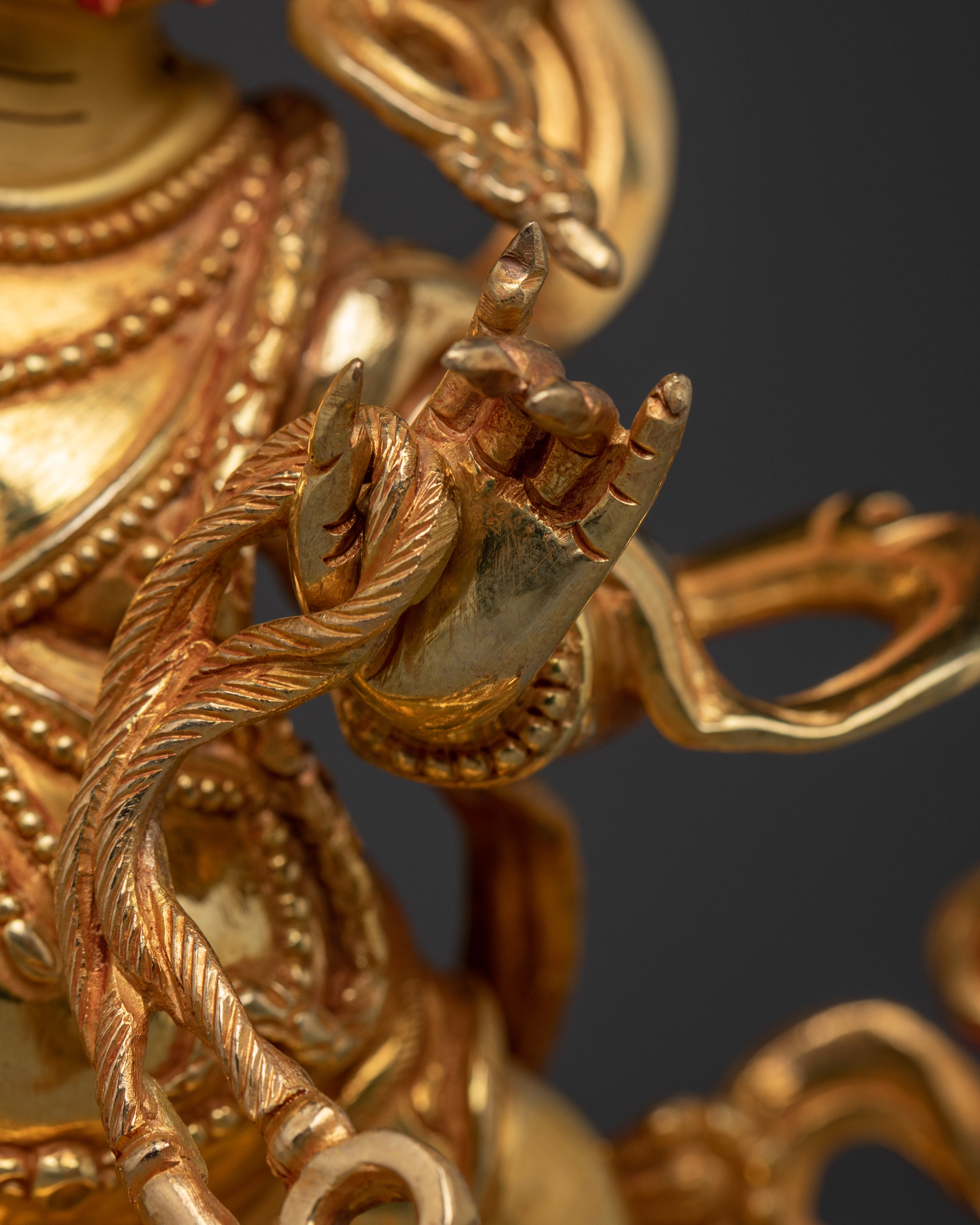 Bodhisattva Vajrapani Golden Statue | Chana Dorje - Guardian of the Dharma