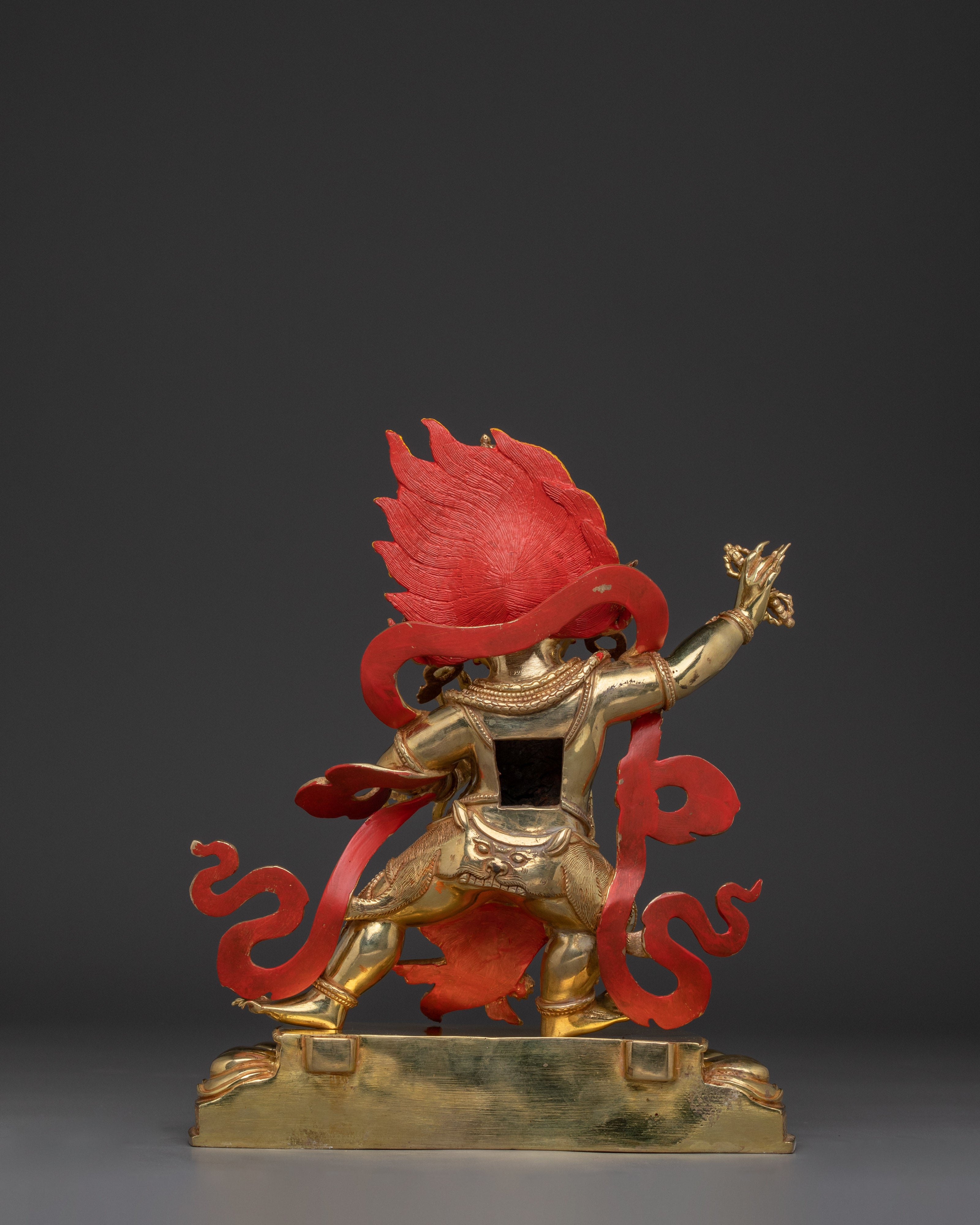 Vajrapani Gold Gilded Statue | Tibetan Buddhist Chana Dorje Figurine