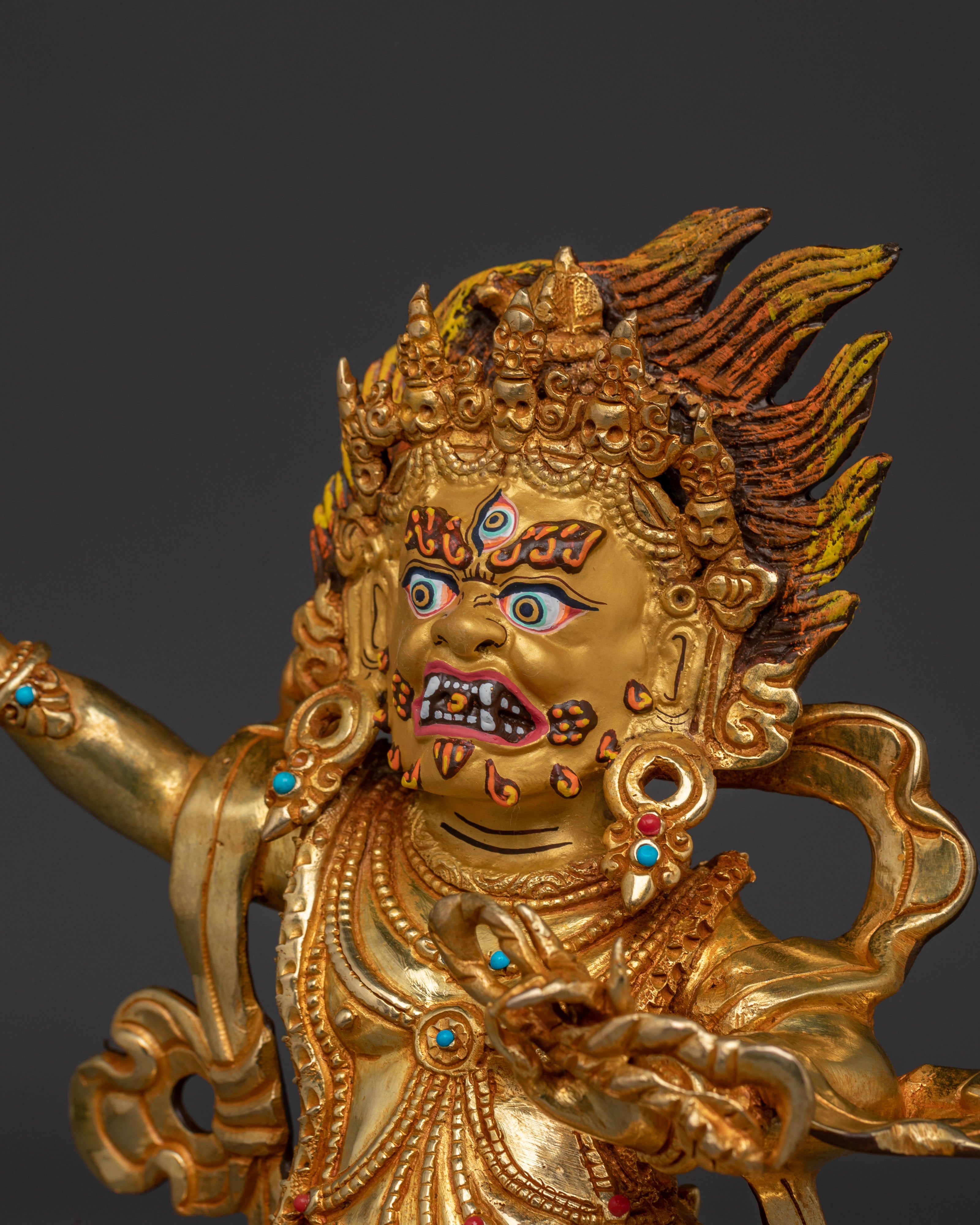 Vajrapani Copper Statue | Chana Dorje - Wrathful Bodhisattva Figurine