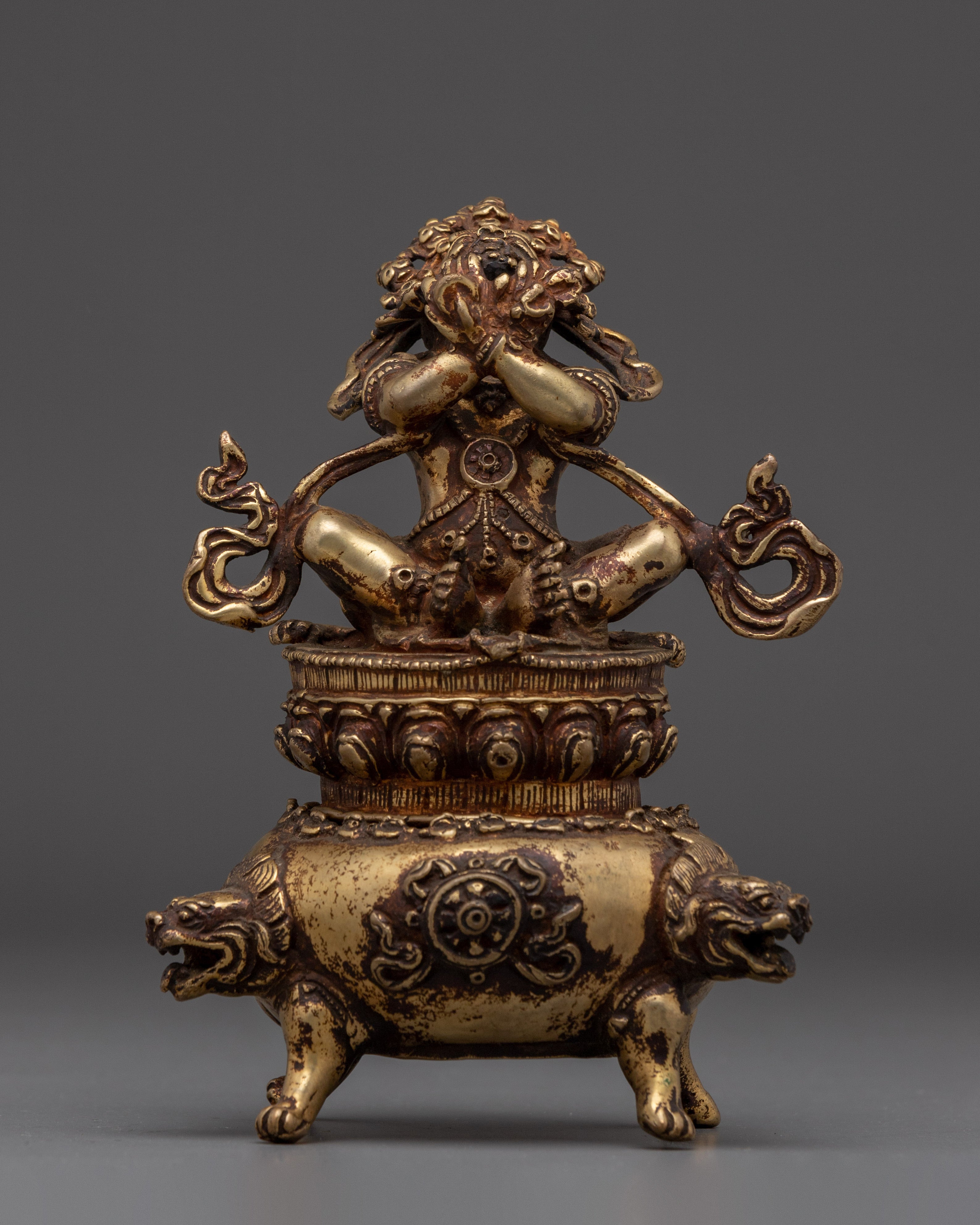 Vajradhaka Copper Statue with Antique Finish