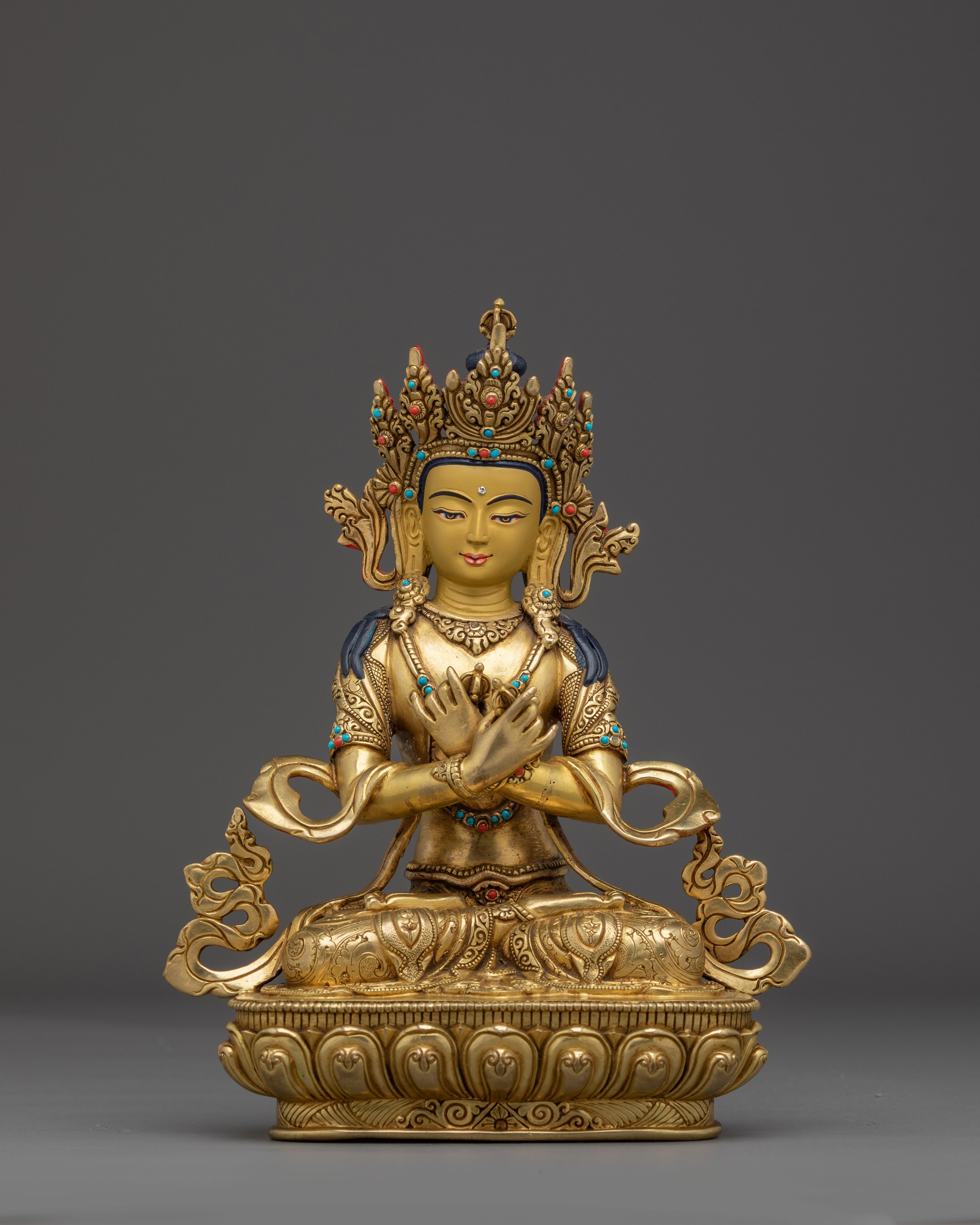 Vajradhara Copper Golden Statue