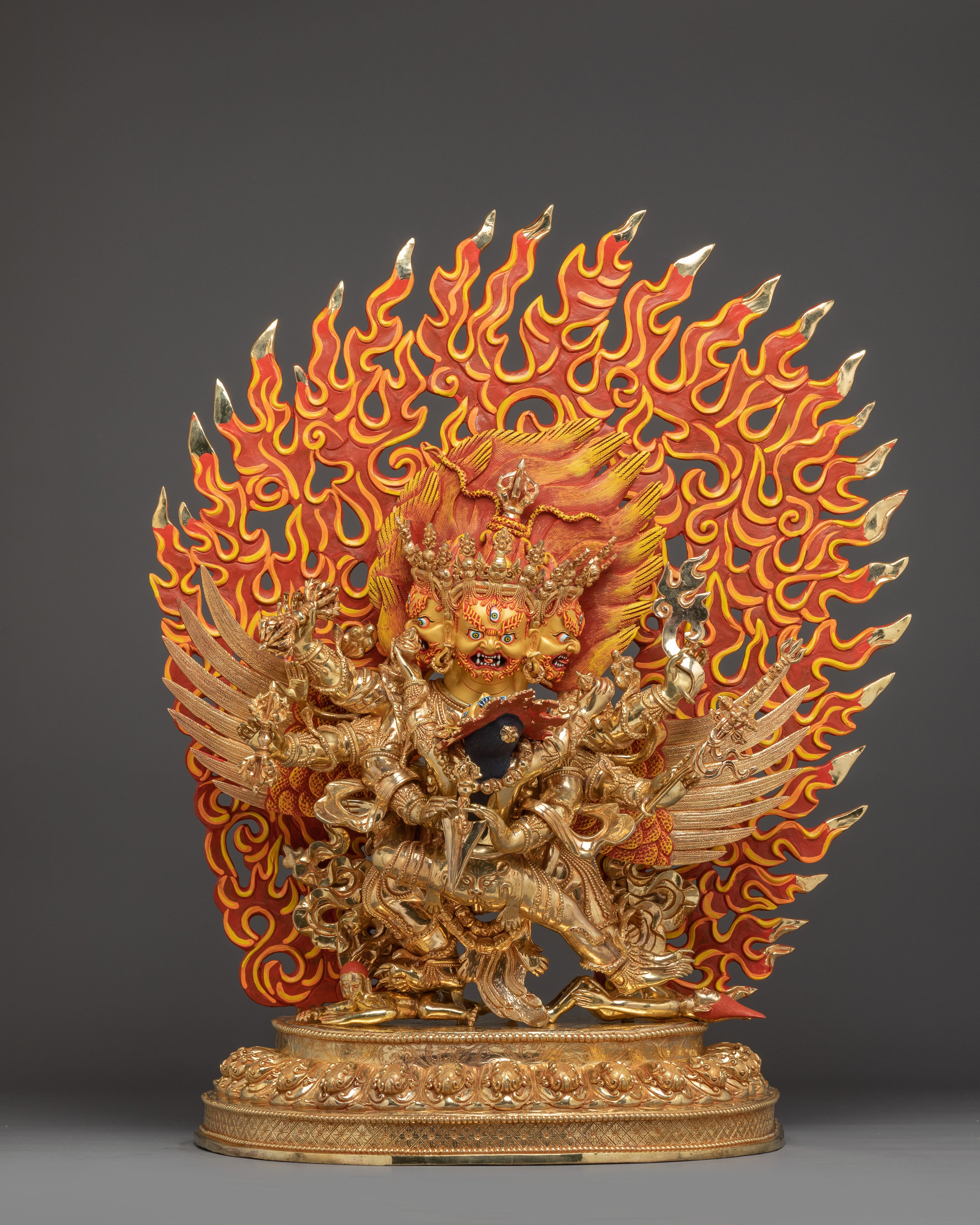 Vajrakilaya Statue 24K Gold-Gilded