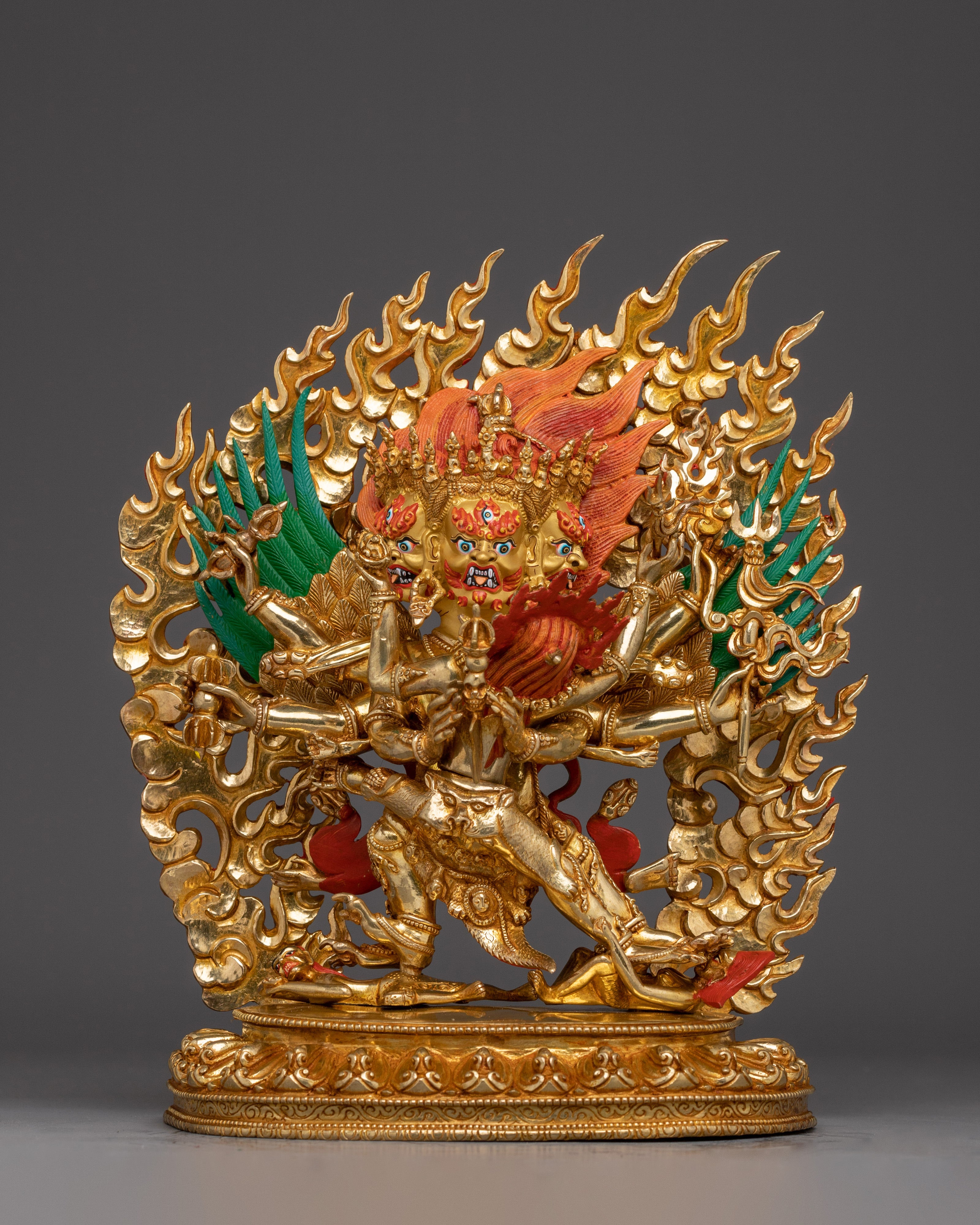 24K Gold Gilded Vajrakilaya Statue
