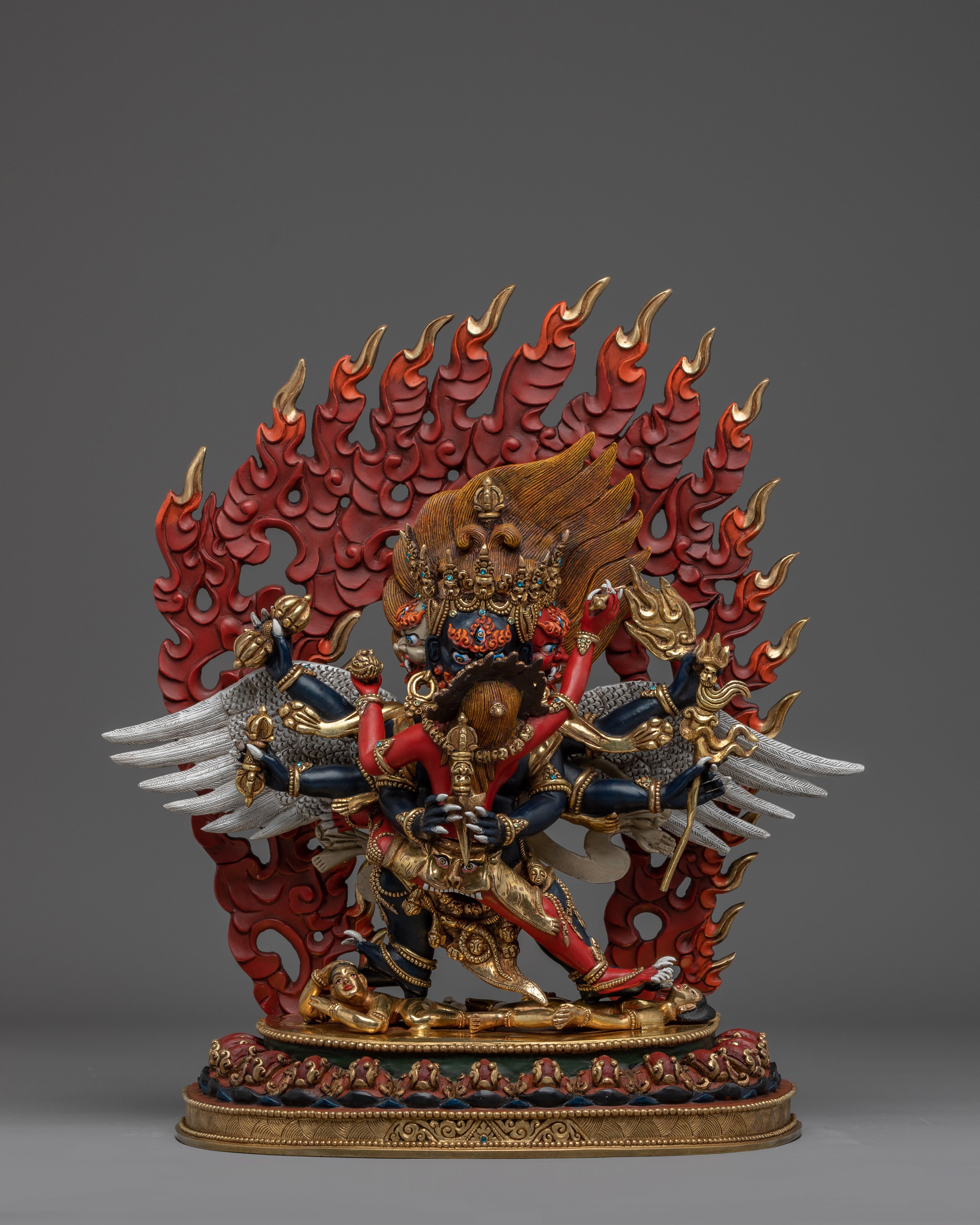 Gold Gilded Vajrakilaya Statue