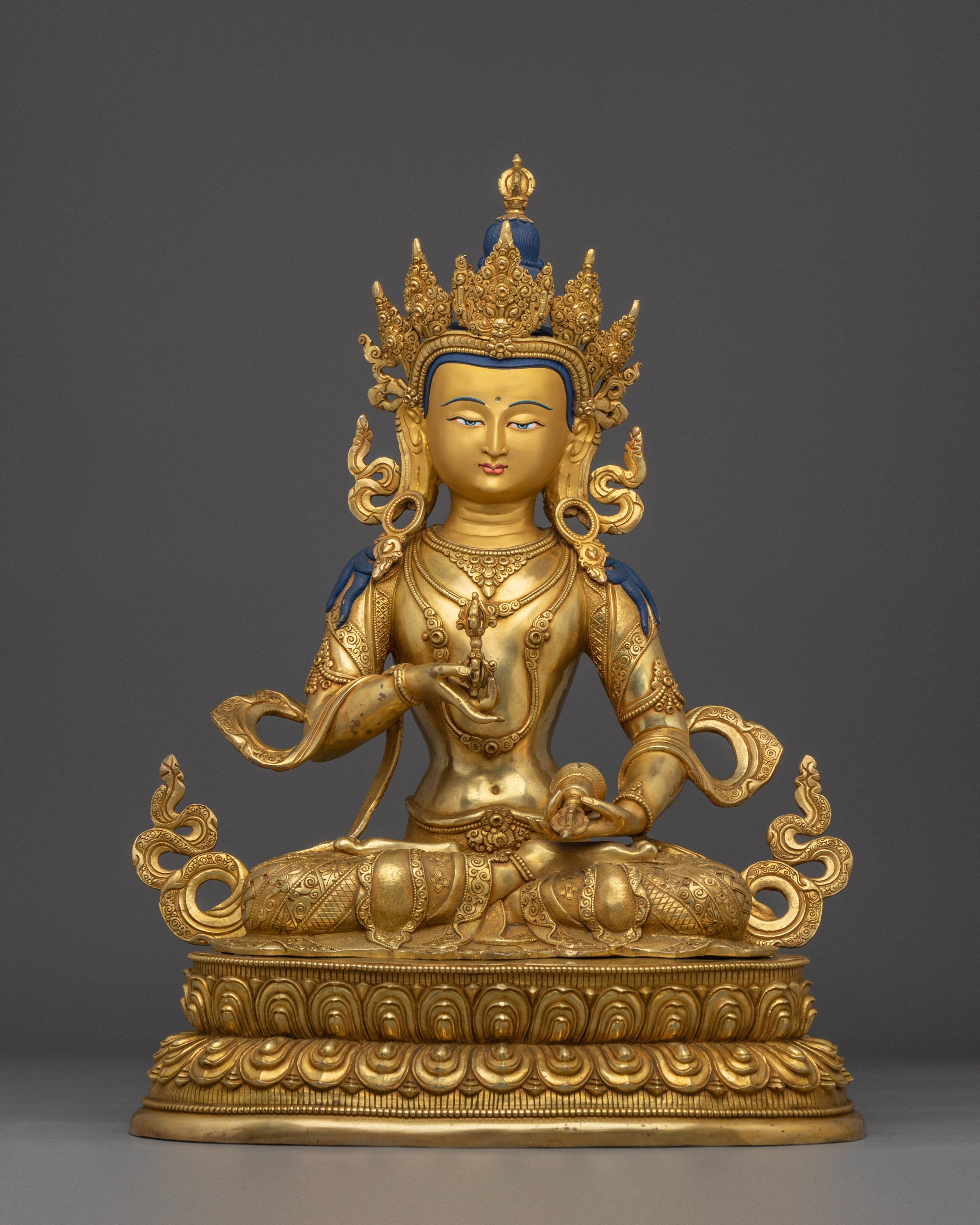 Handcrafted Golden Buddhist Deity Vajrasattva