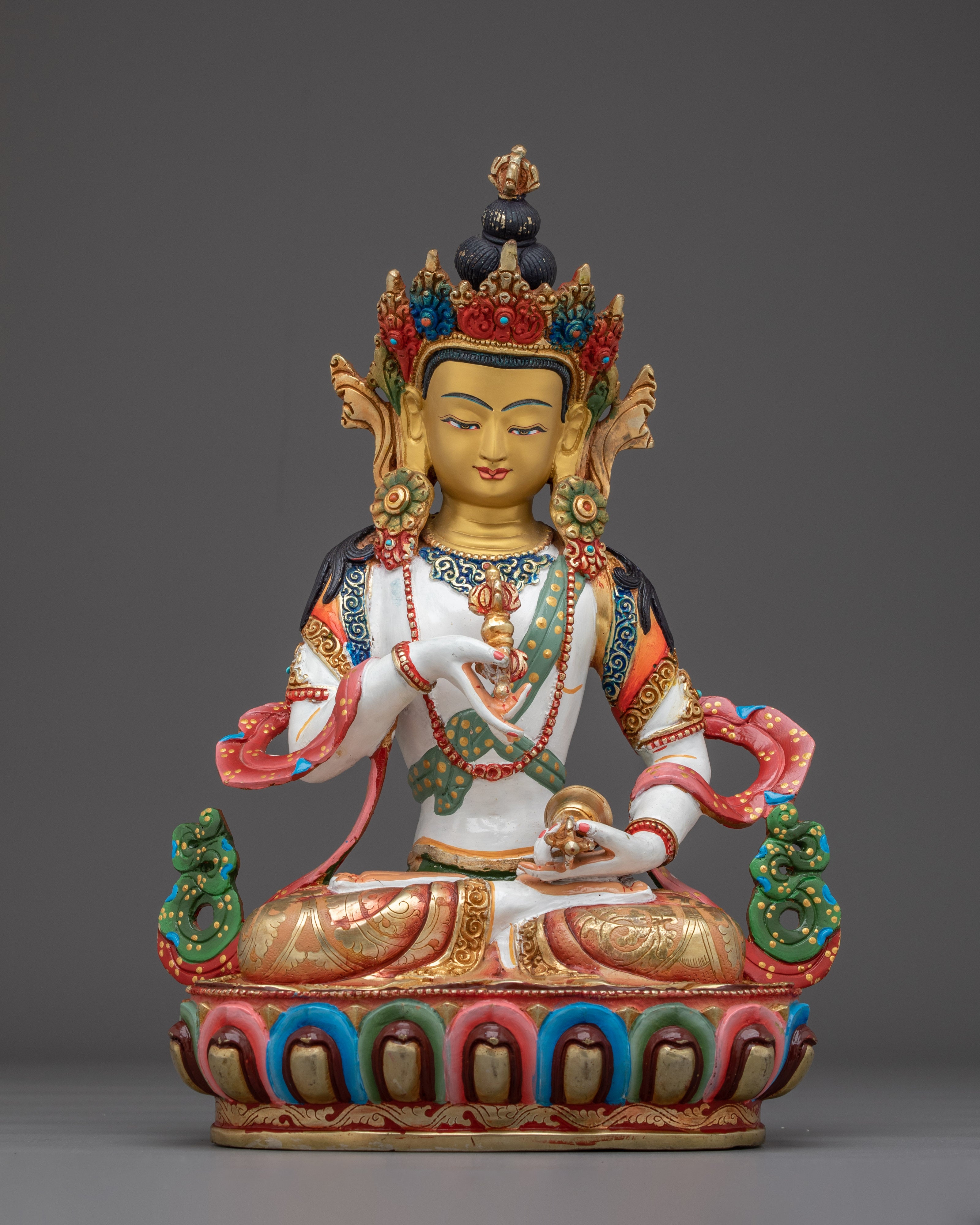 Vajrasattva Statue with Copper Details