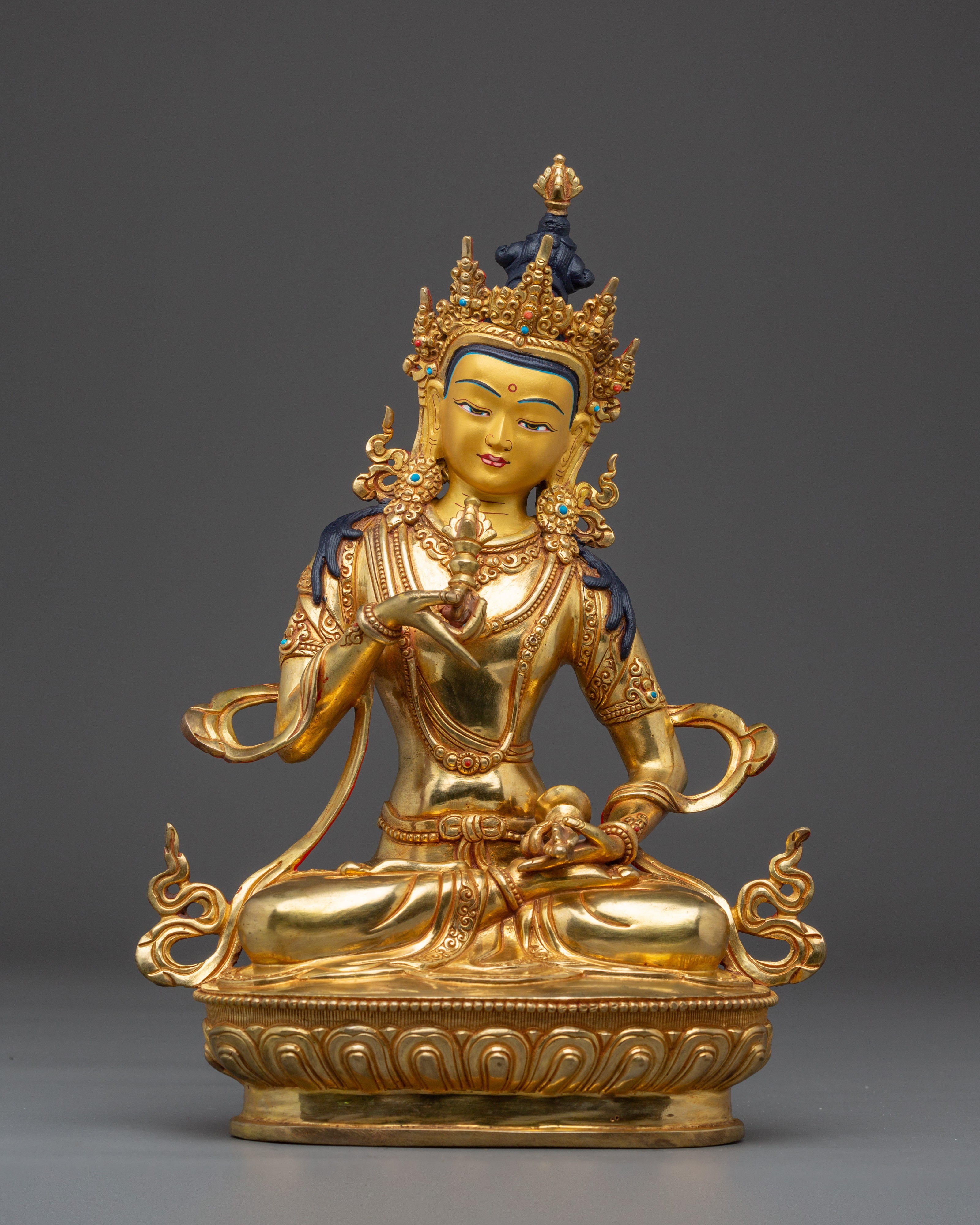 Vajrasattva Gold Gilded Copper Deity