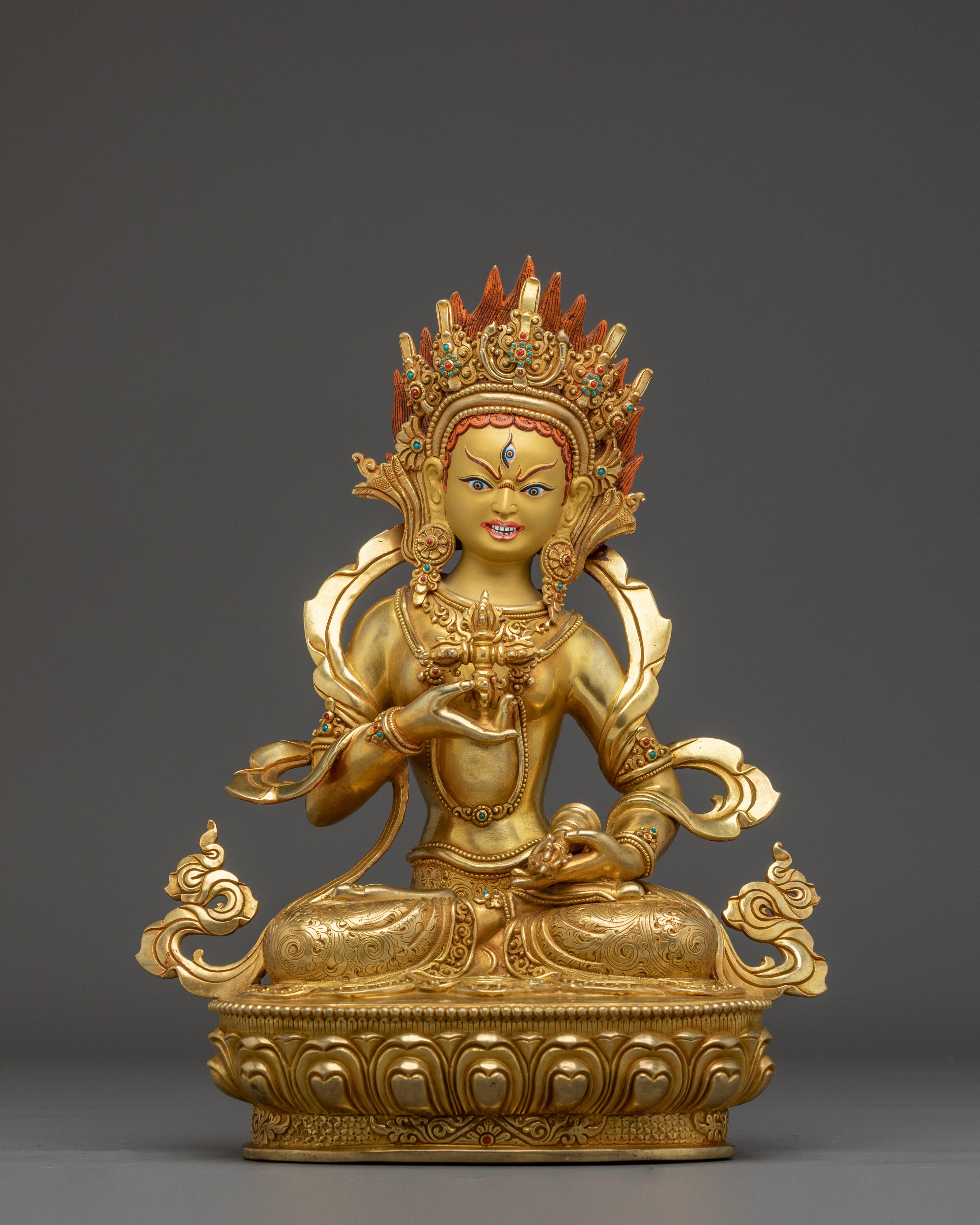 Vajravidarana Statue in 24K Gold-Gilded