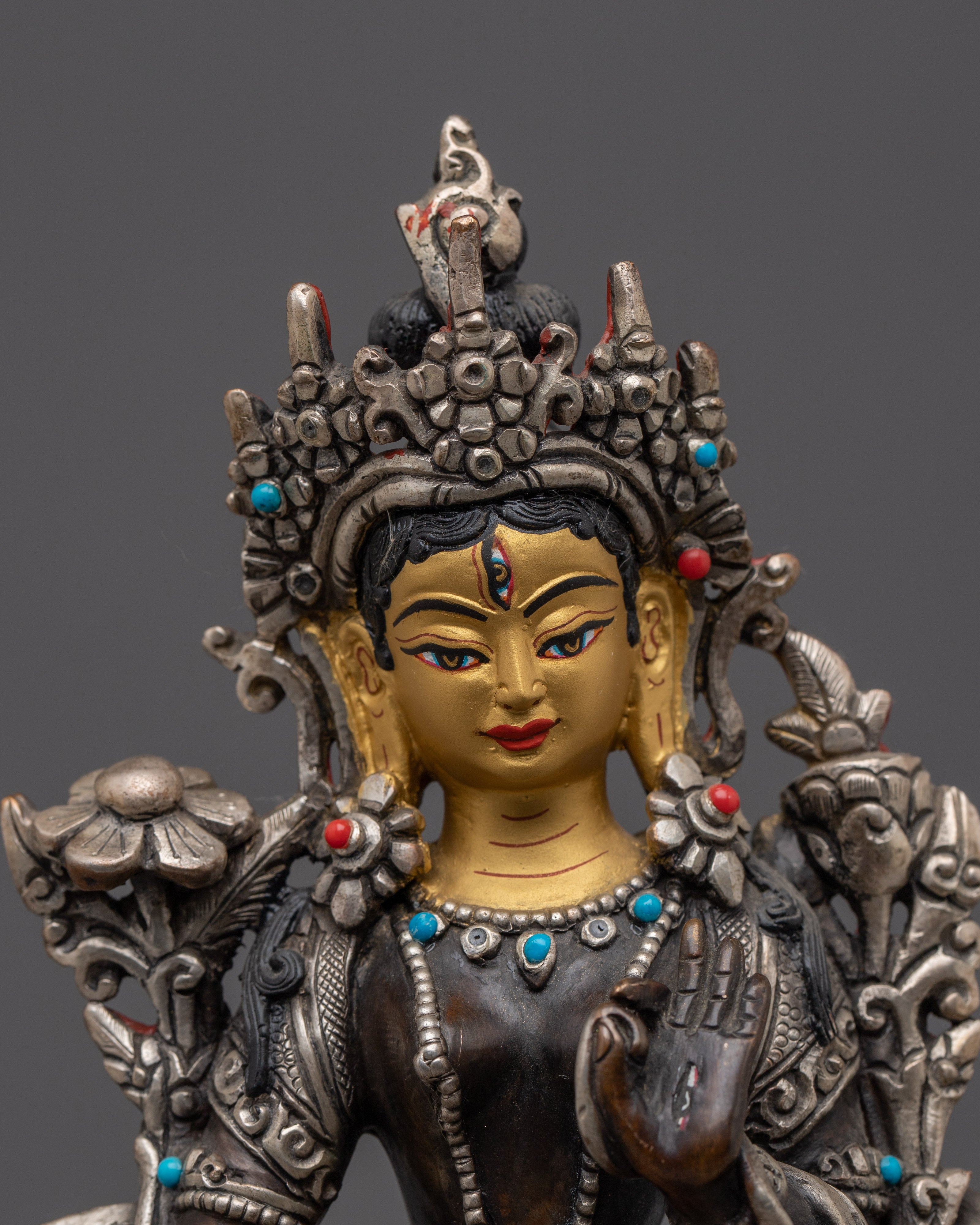 White Tara With Throne | Tibetan Deity