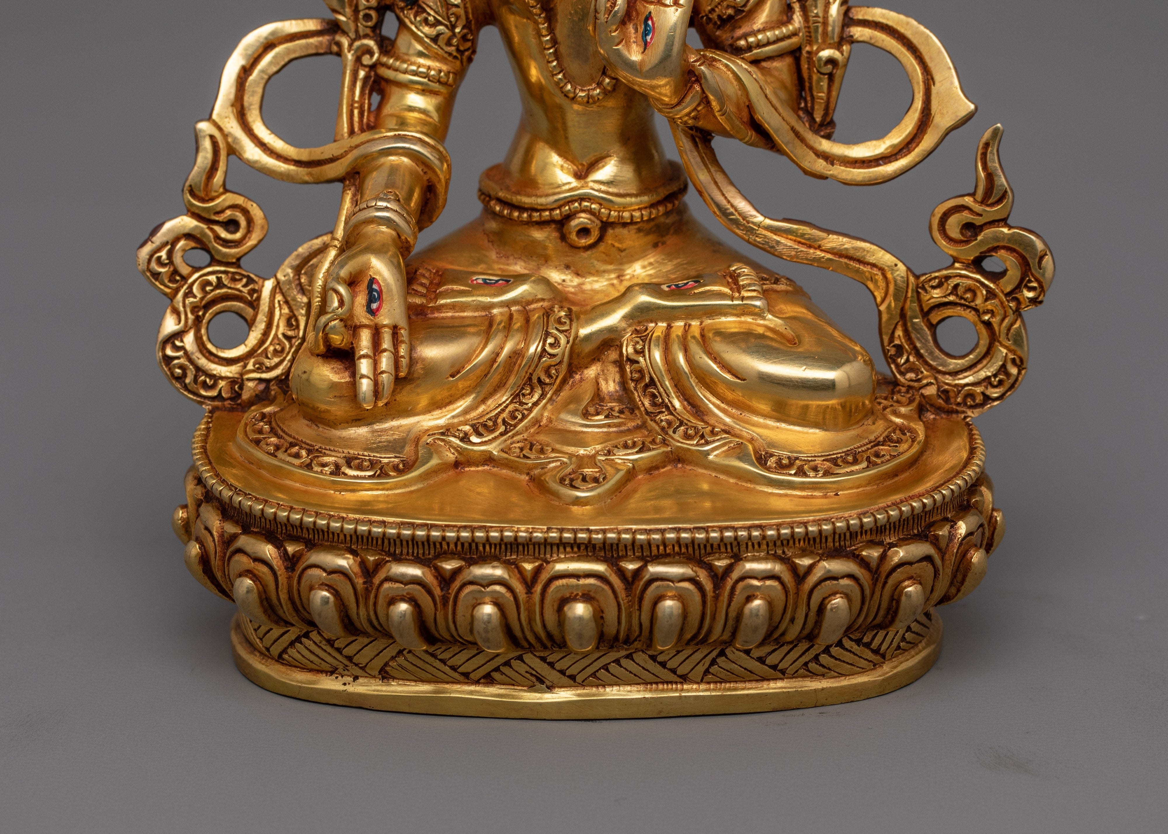 Seven Eyes Healing Deity White Tara Statue | Buddhist Female Buddha Sculpture