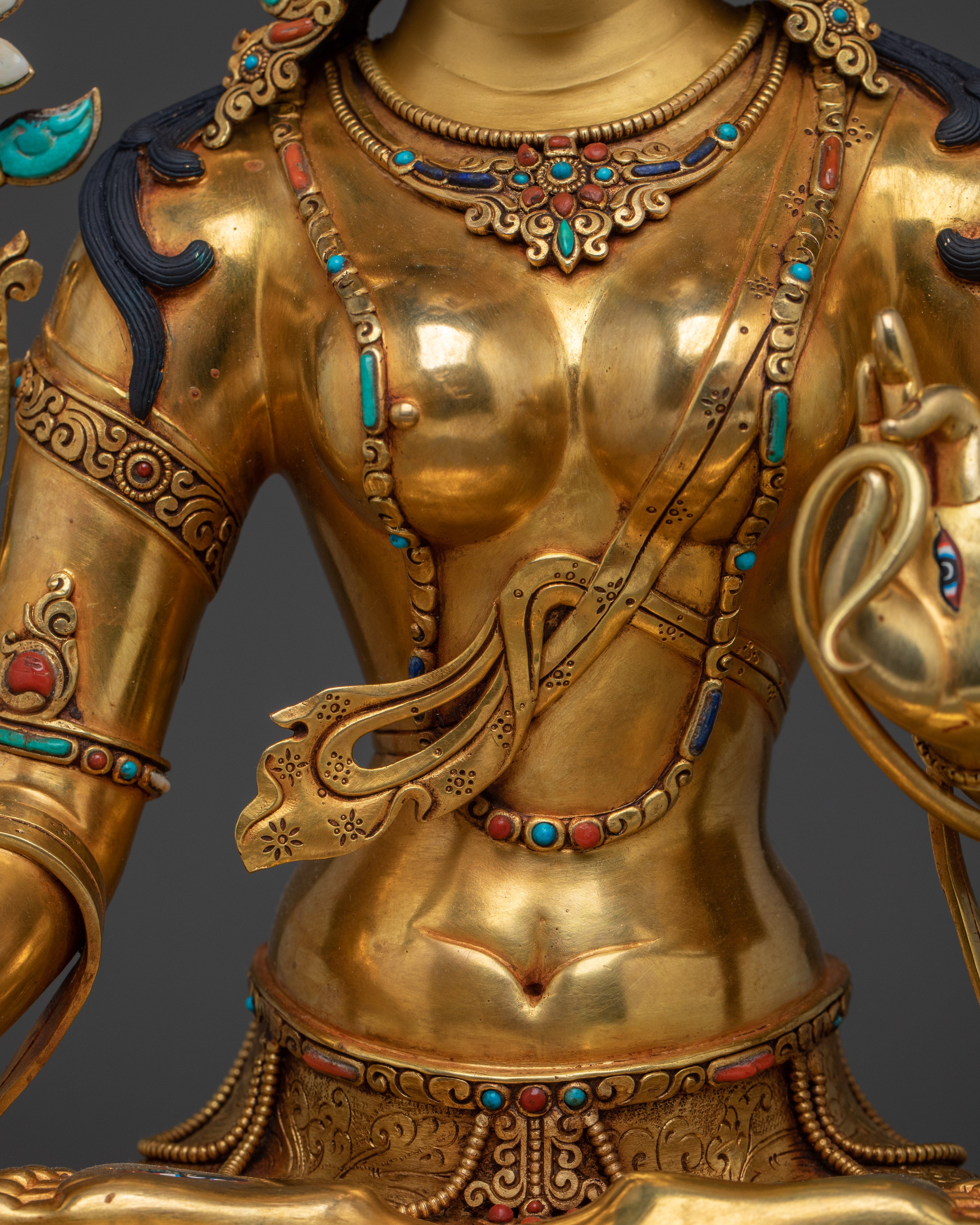 White Tara Statue, Buddhist Healing Deity | Symbol of Long Life and Tranquility