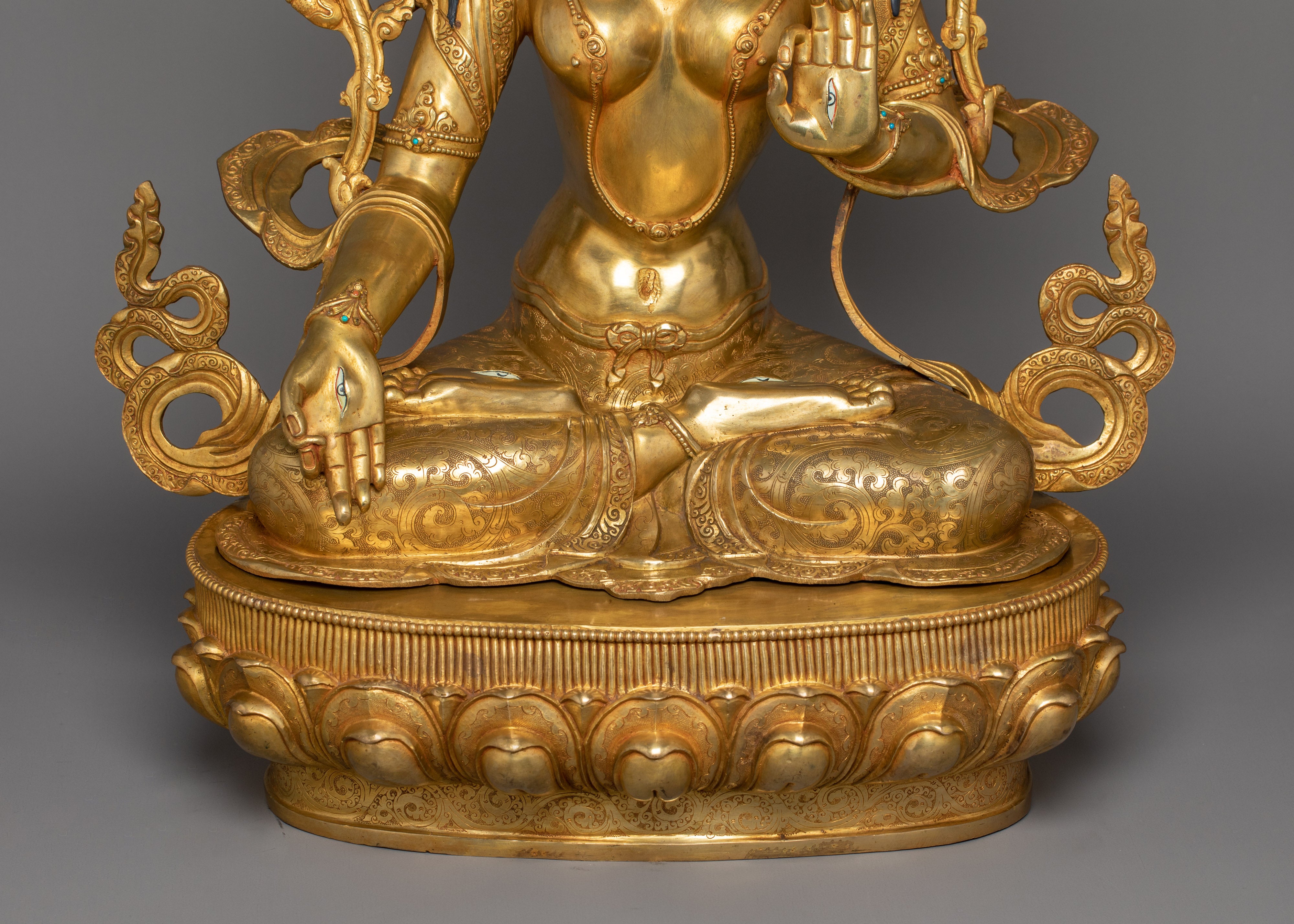 Buddhist Goddess White Tara Figurine | A Female Longevity Deity
