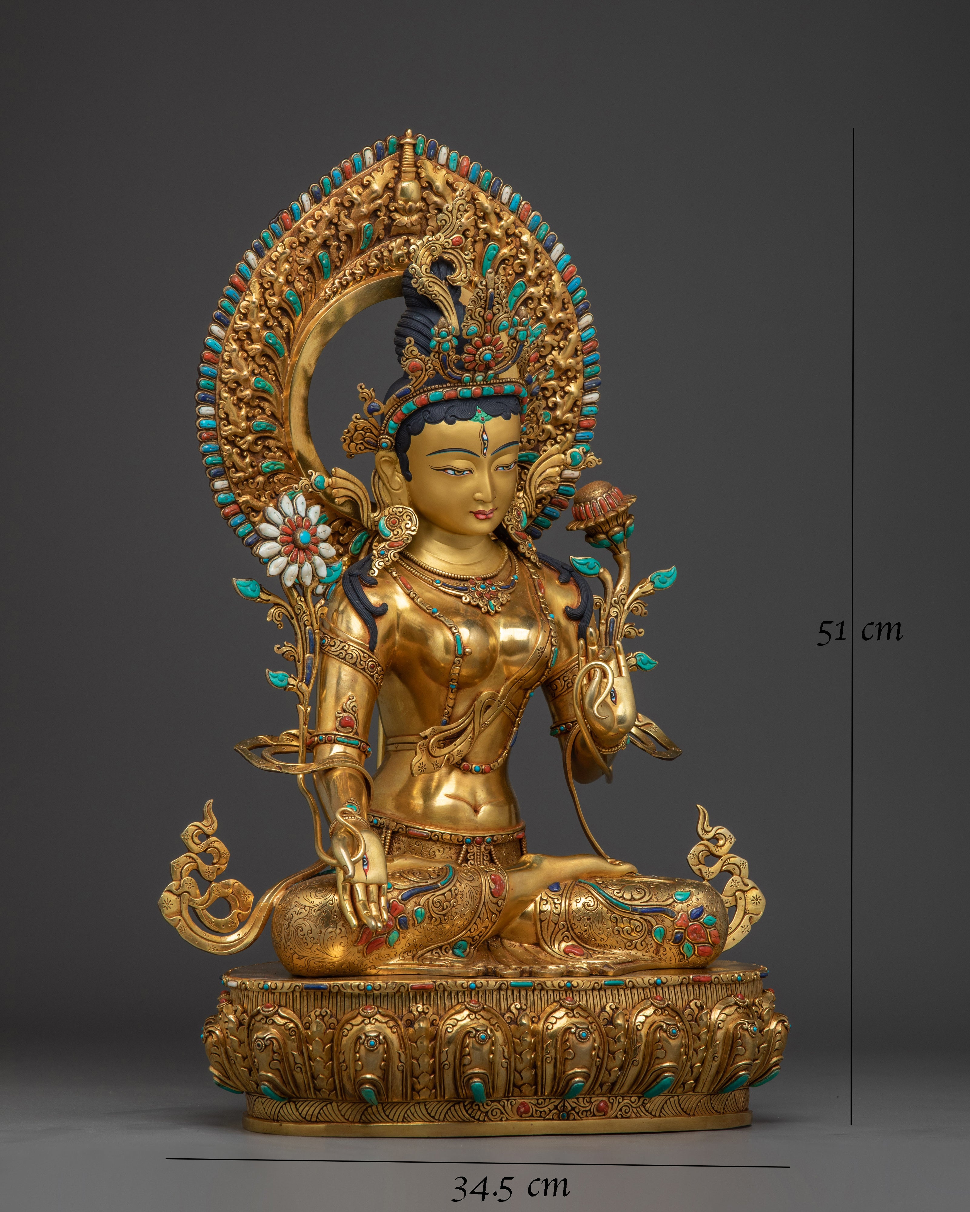 White Tara Statue, Buddhist Healing Deity