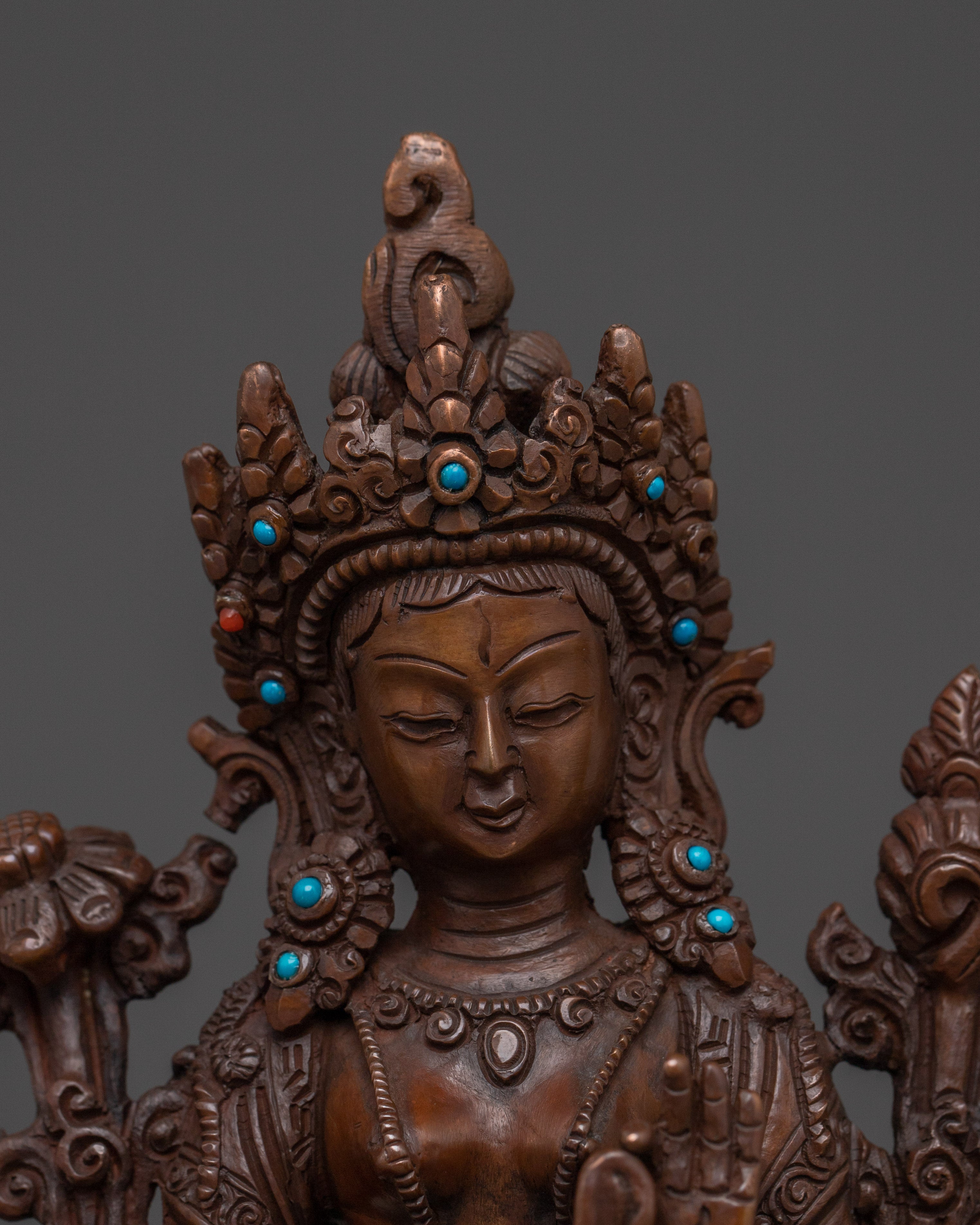 Longevity Symbol White Tara Statue | Sita Tara - Compassionate Protector