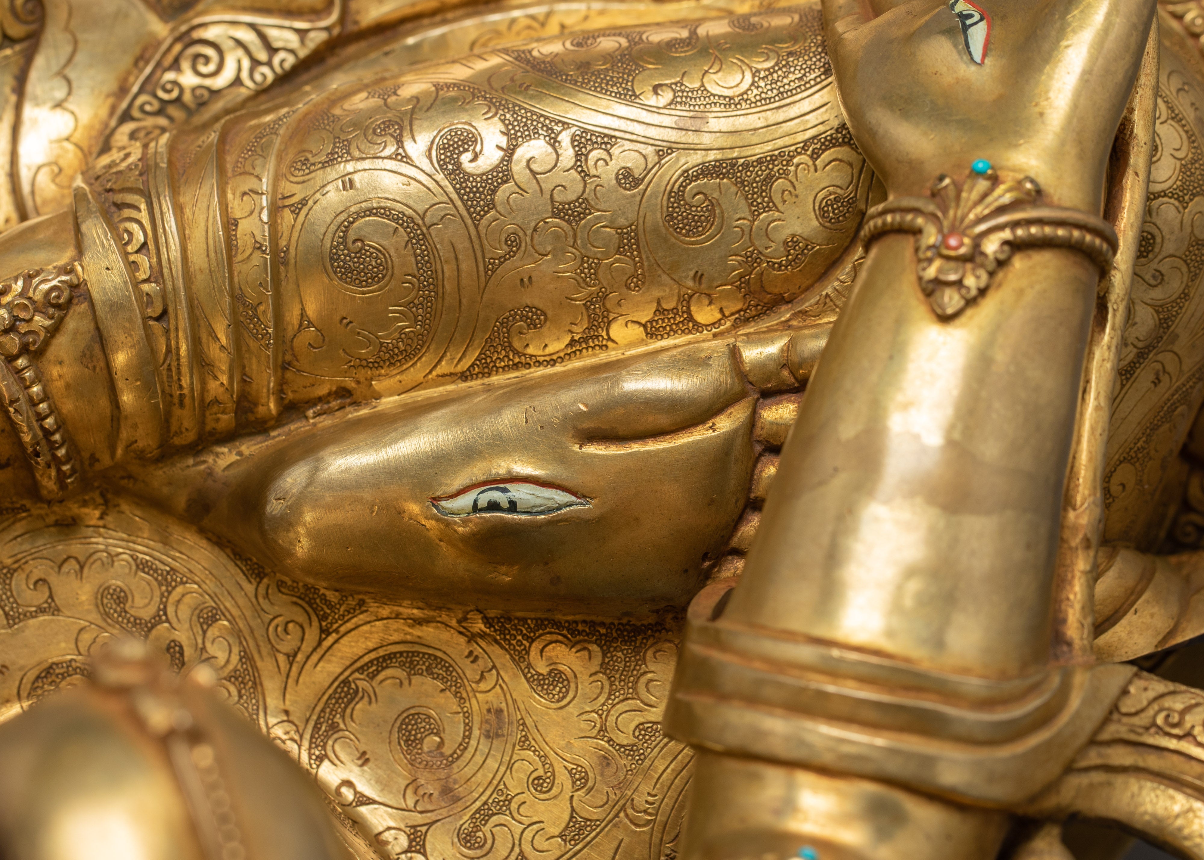 Buddhist Goddess White Tara Figurine | A Female Longevity Deity