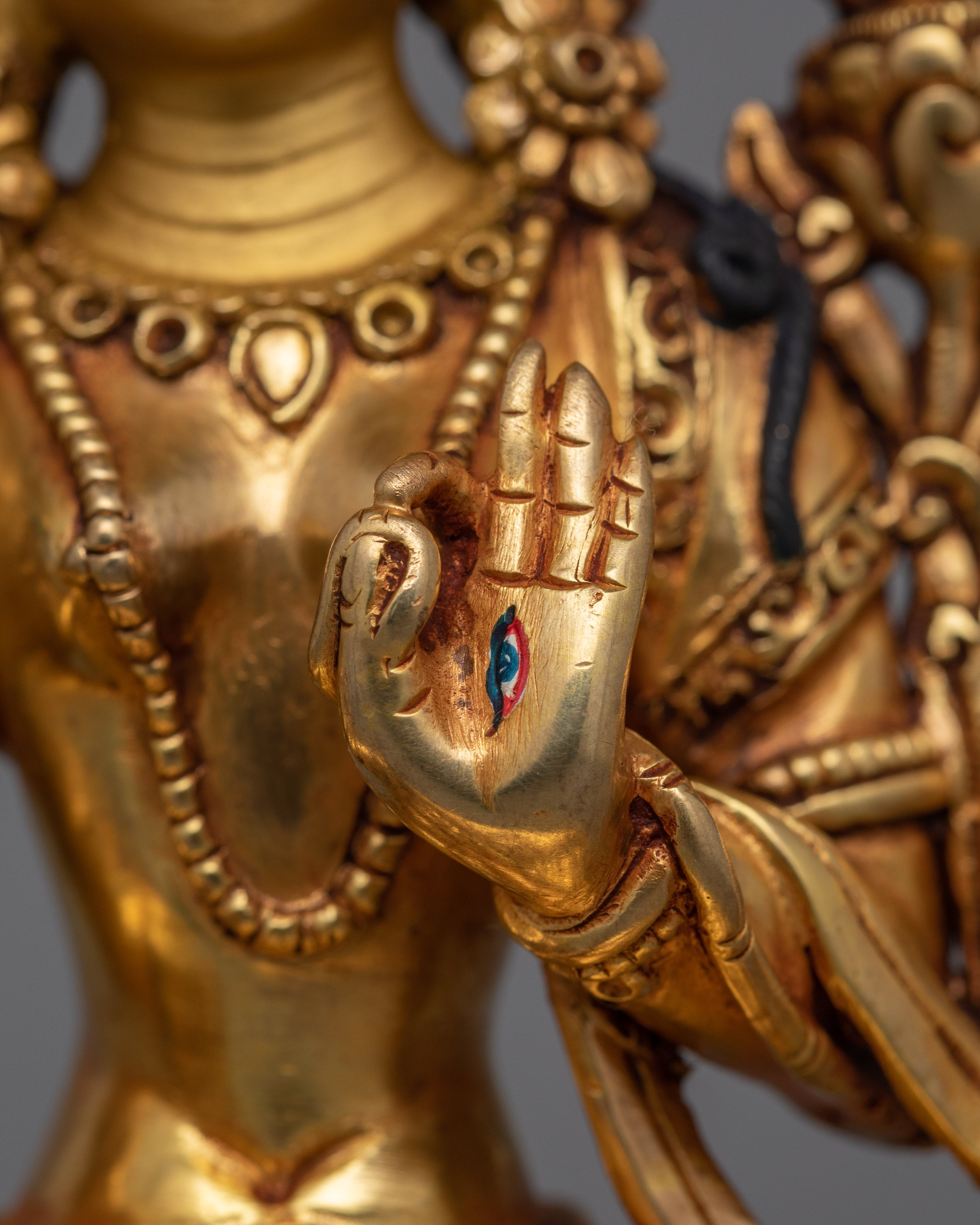 Seven Eyes Healing Deity White Tara Statue | Buddhist Female Buddha Sculpture