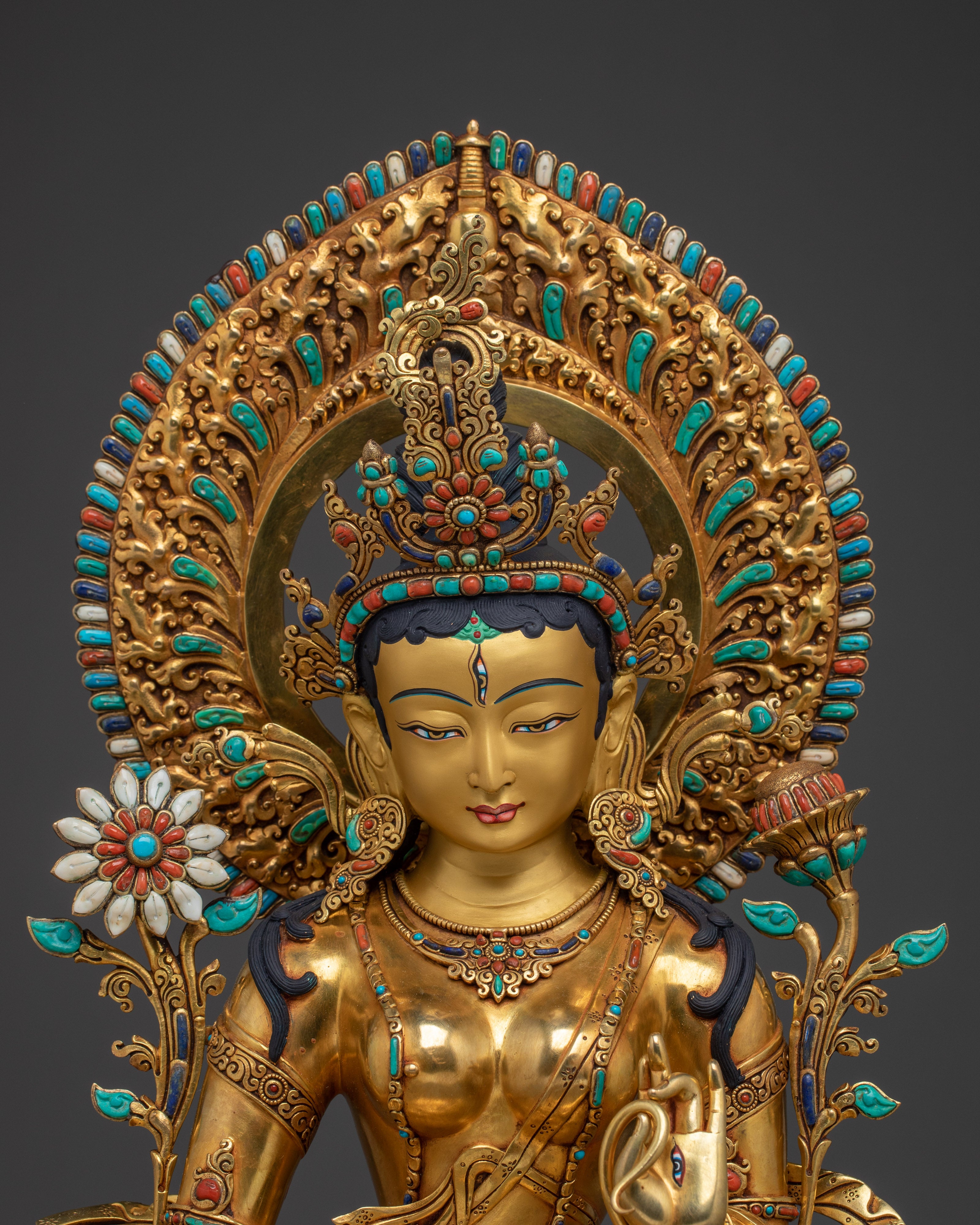 White Tara Statue, Buddhist Healing Deity | Symbol of Long Life and Tranquility