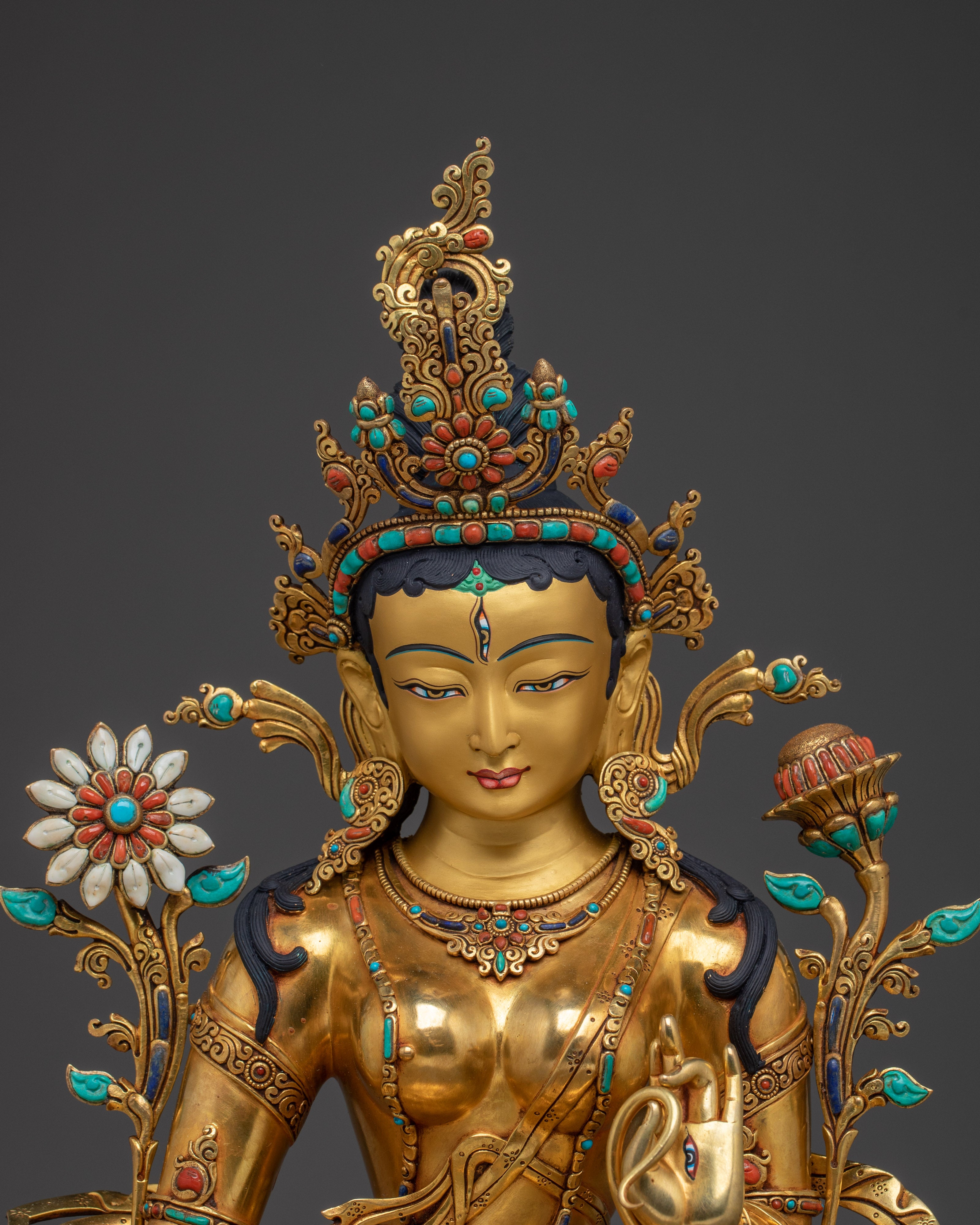White Tara Statue, Buddhist Healing Deity | Symbol of Long Life and Tranquility