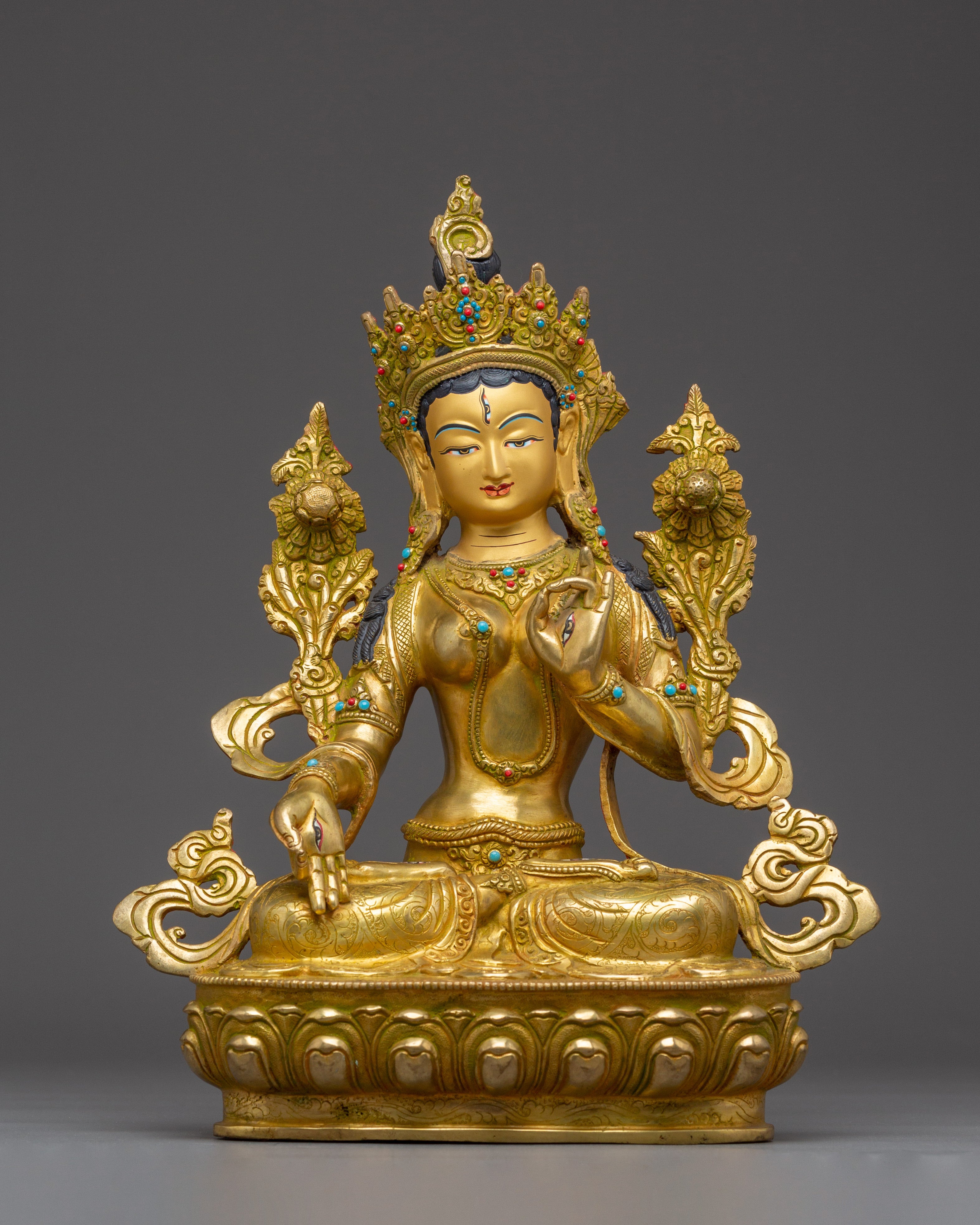 Peaceful Golden Sita Tara Handmade Art