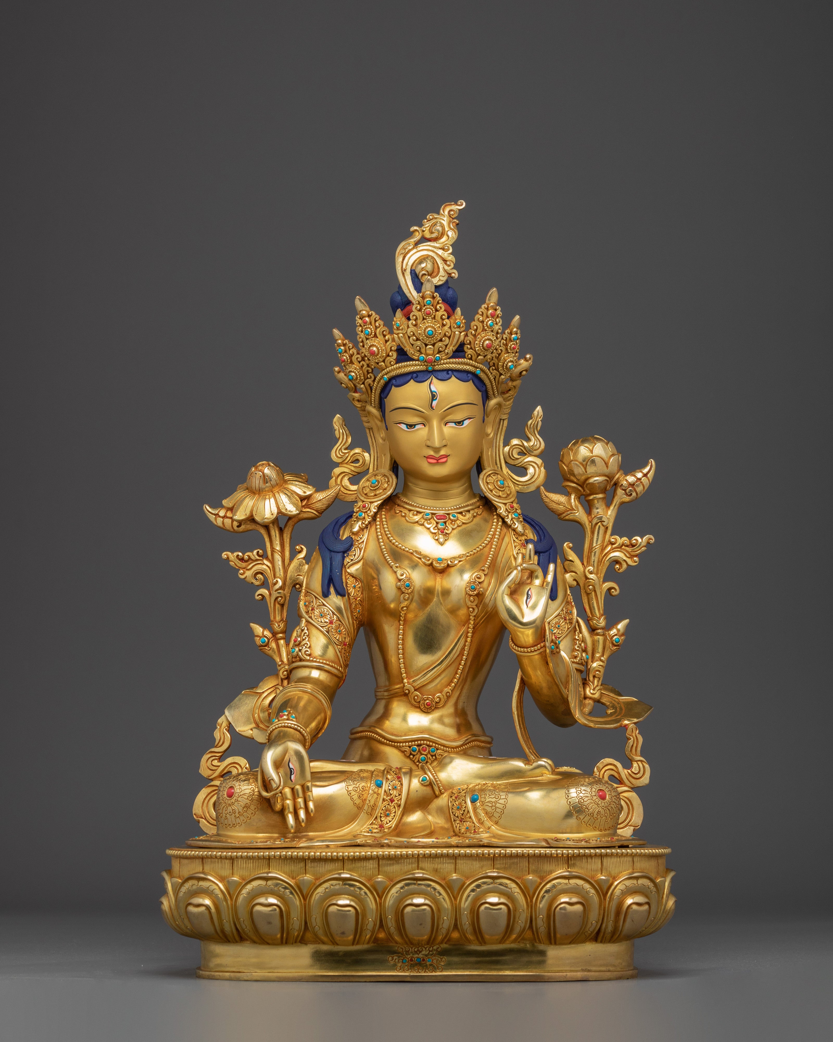 White Tara Artwork, Goddess of Longevity and Healing