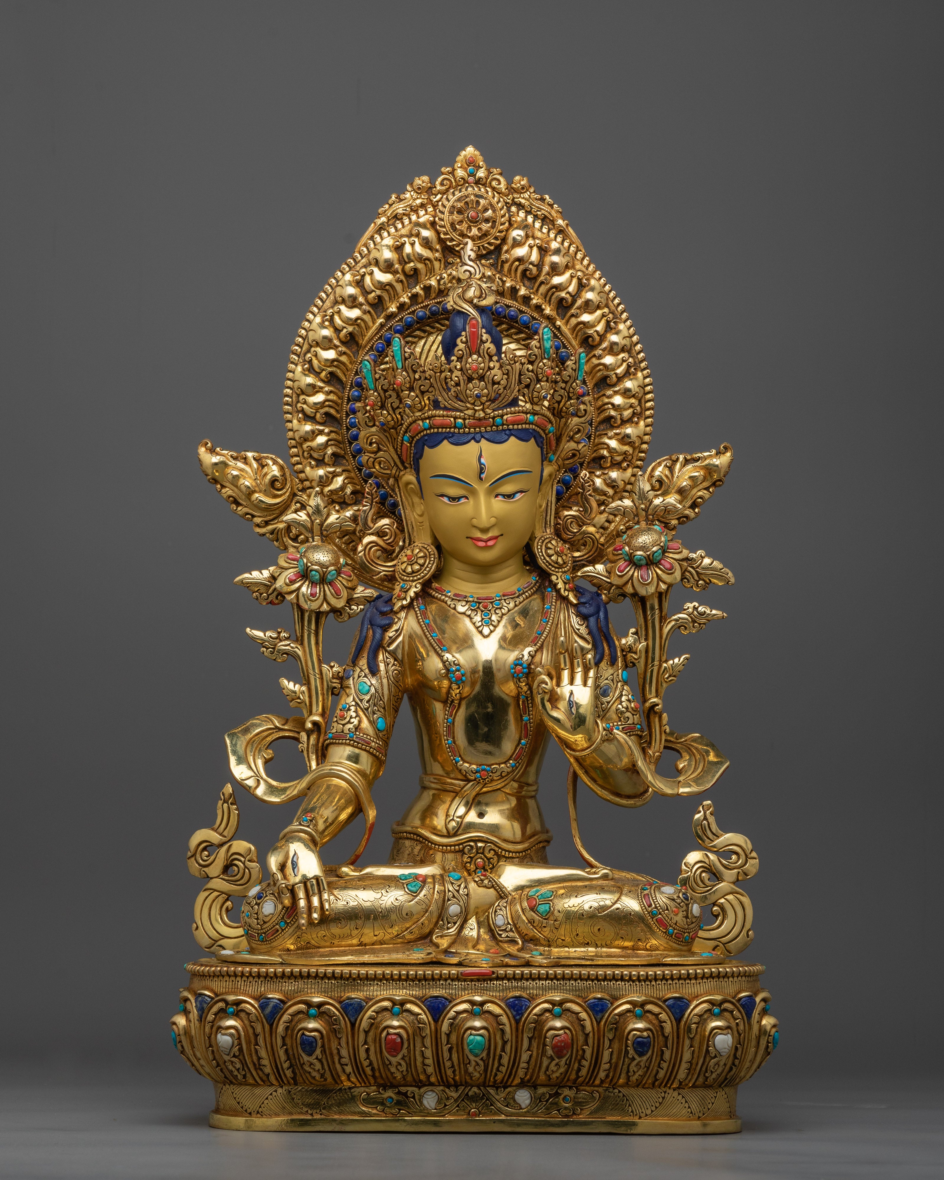 Long Life Goddess White Tara Statue