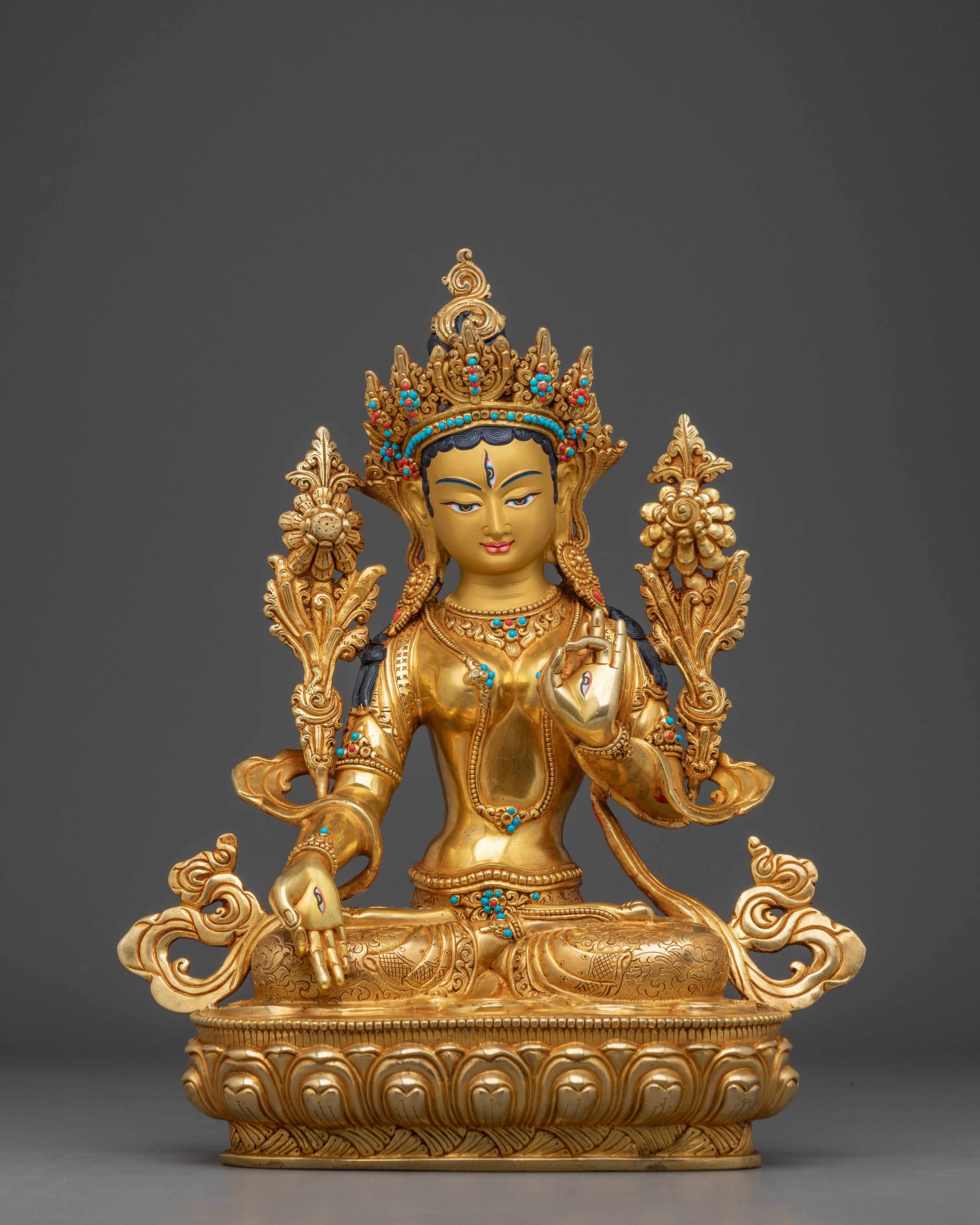 Handmade Statue of Sita Tara | White Tara - Tibetan Healing Deity