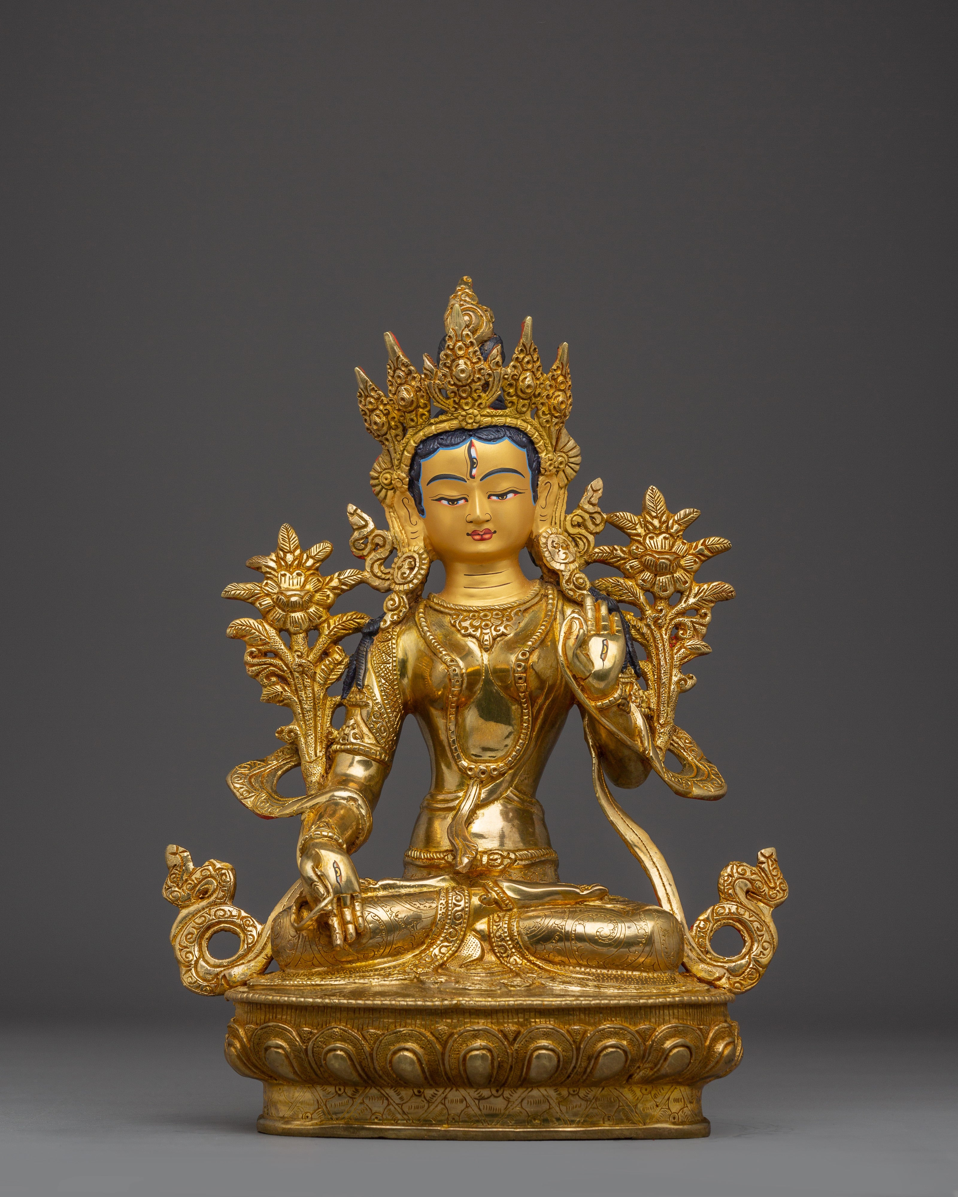 White Tara Gold Gilded Copper