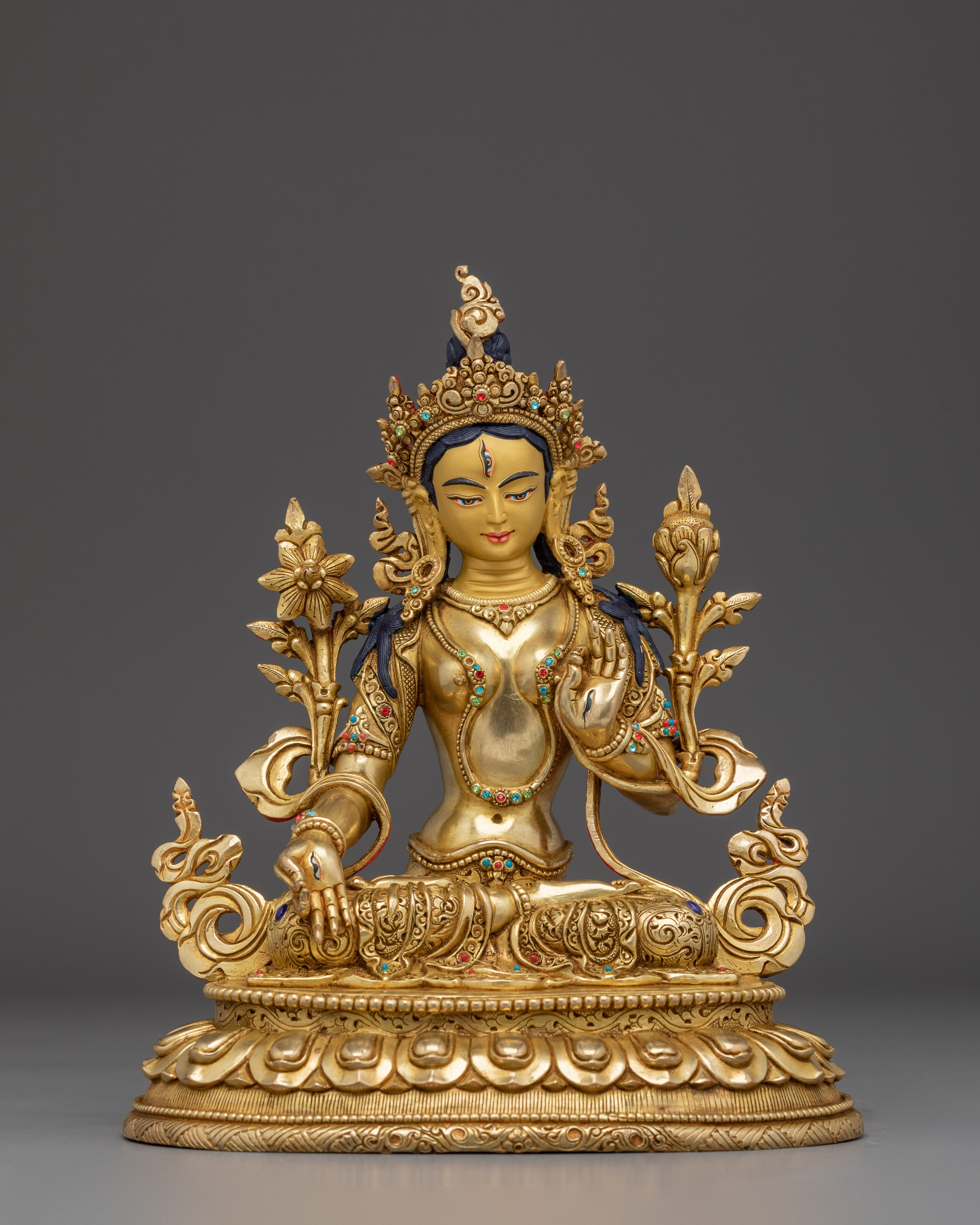 White Tara Statue: Tibetan Healing Deity