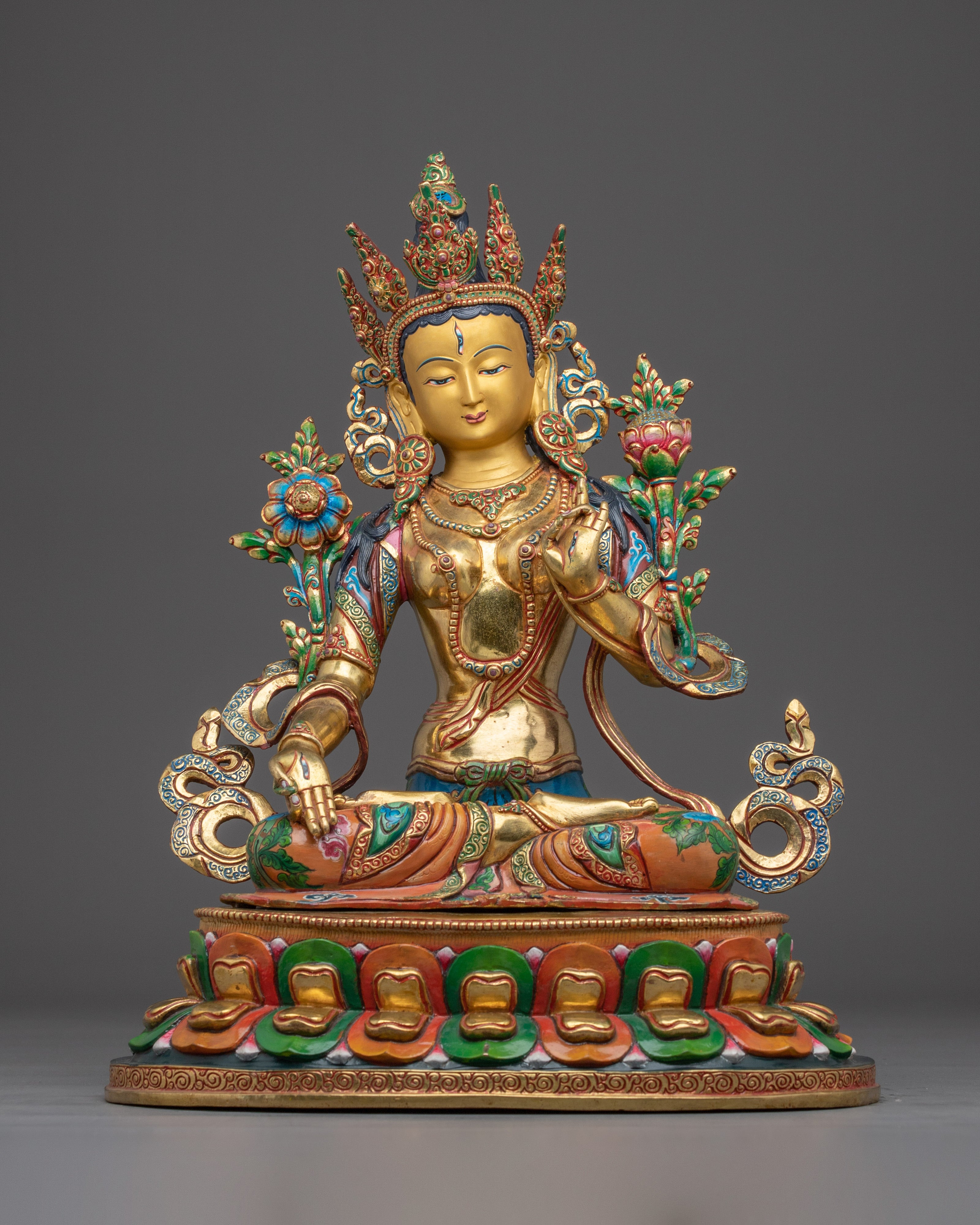 Golden White Tara Spiritual Statue | Shyama Tara