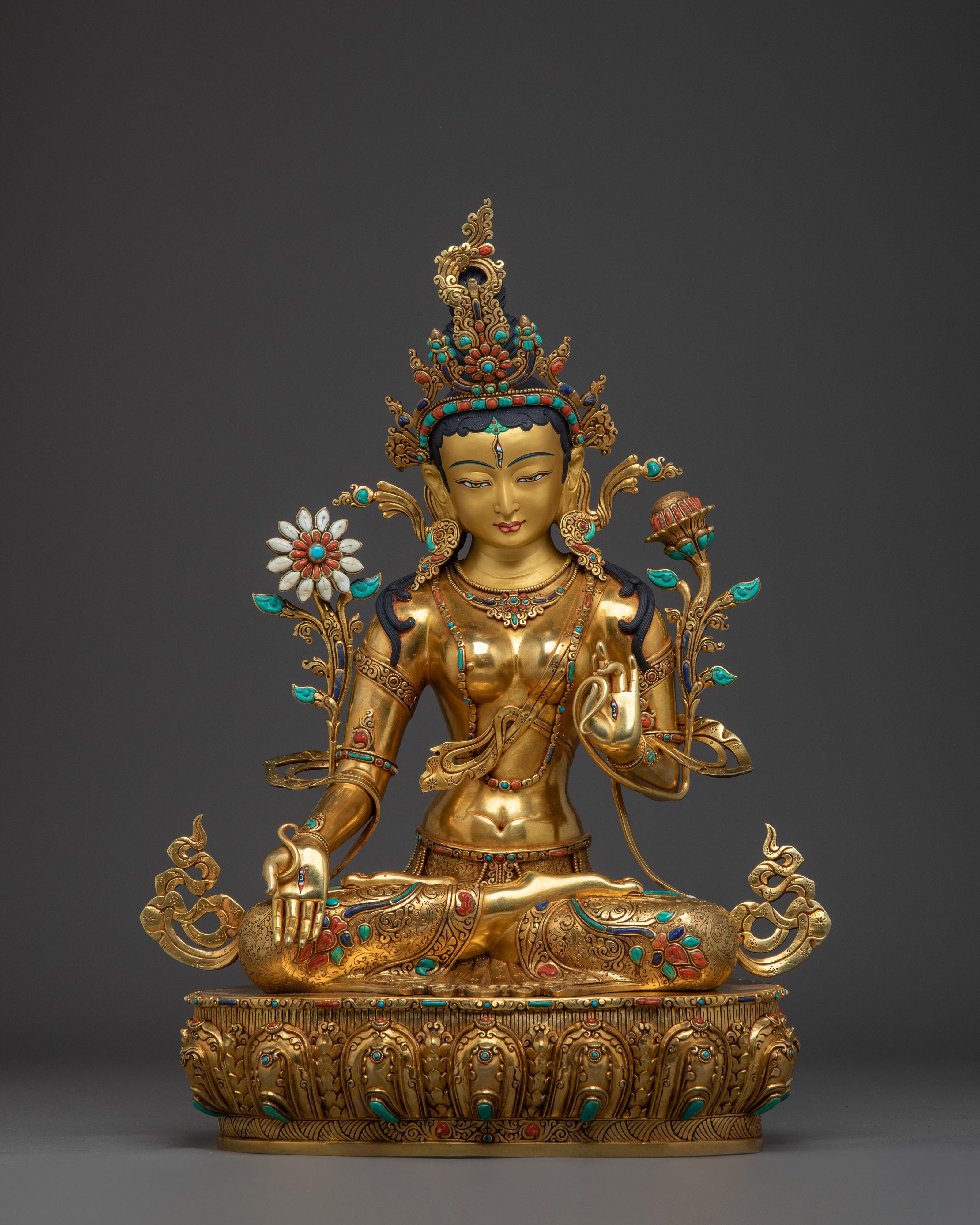 White Tara Statue, Buddhist Healing Deity