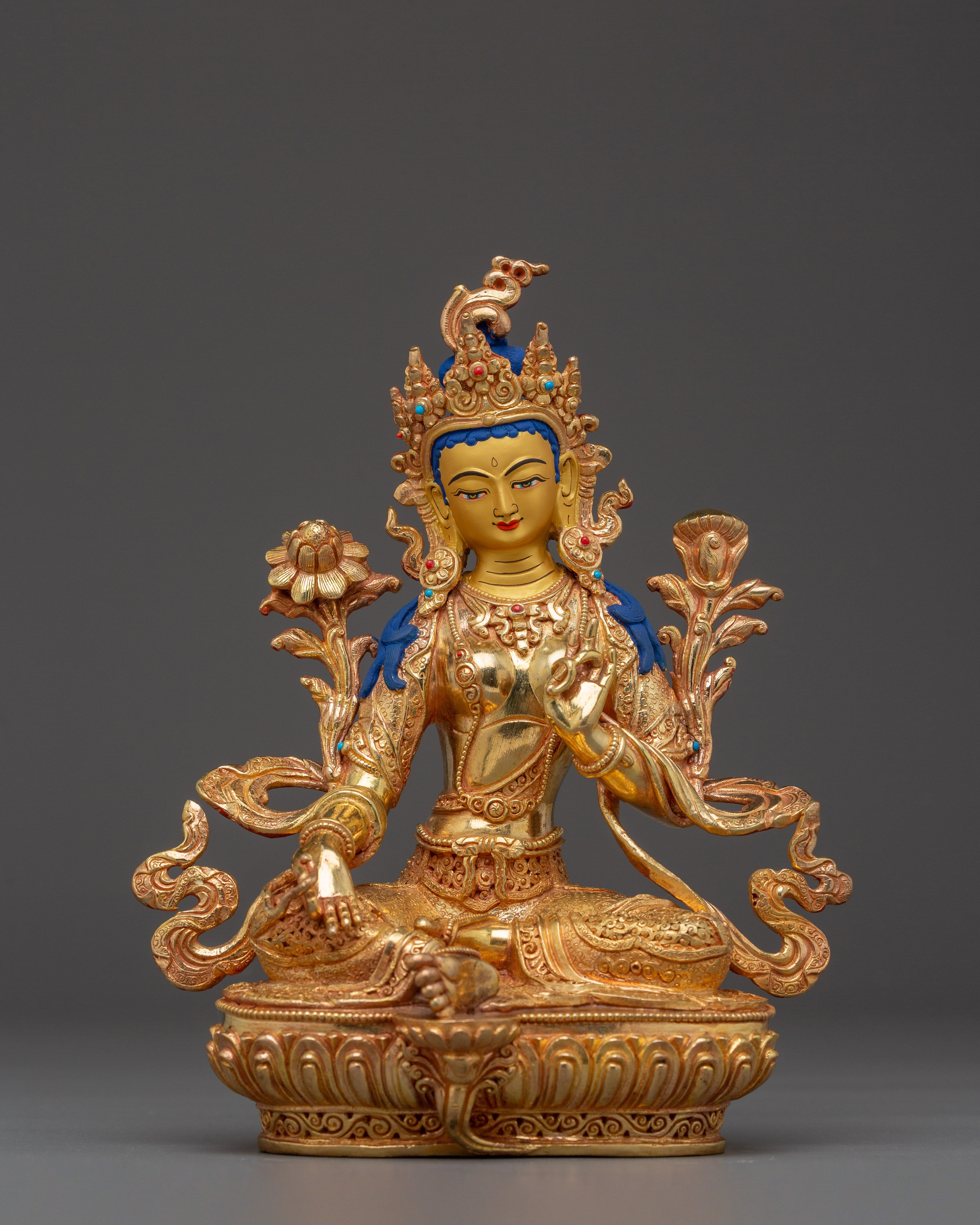 Tibetan Bodhisattva Green Tara Golden Art