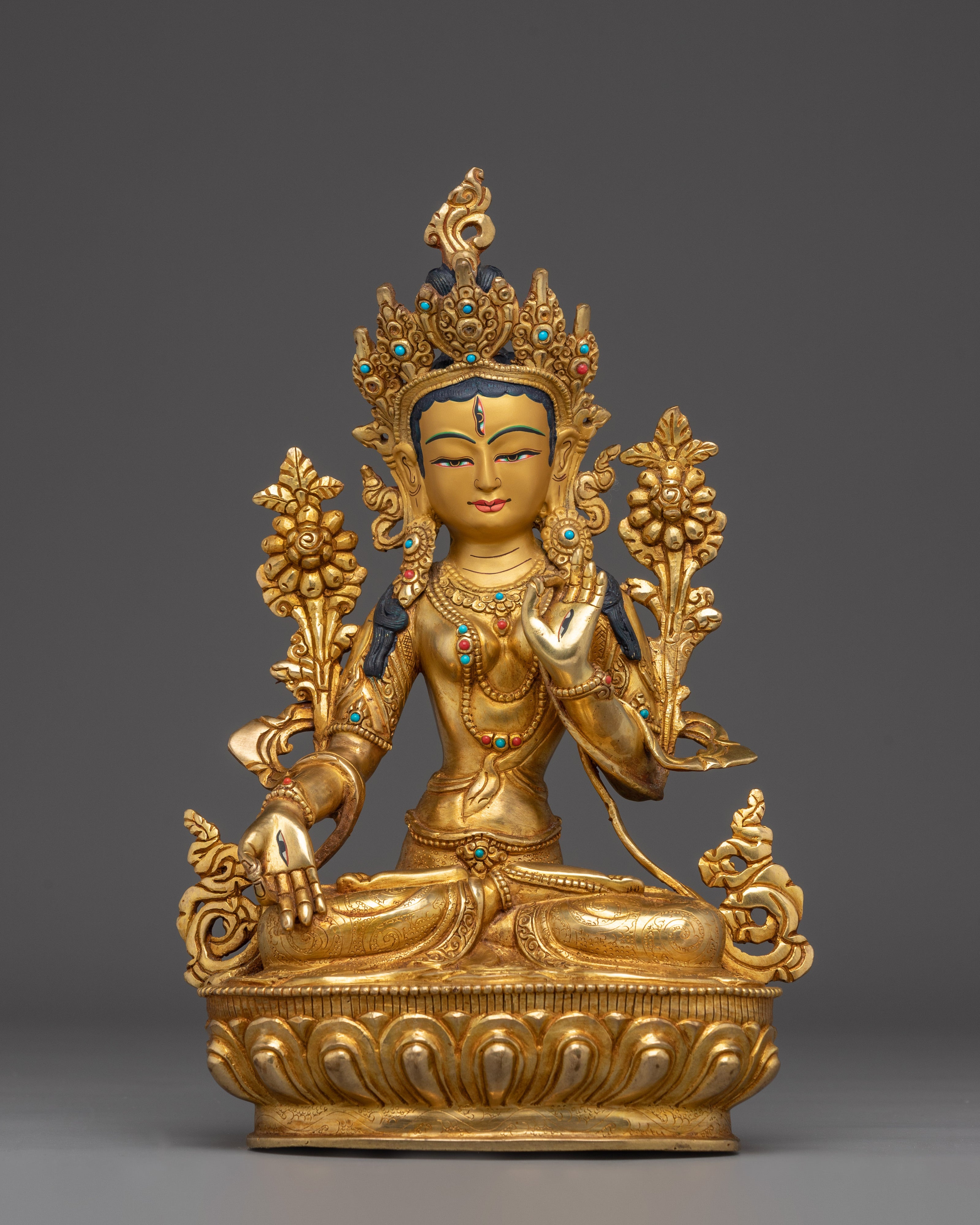 White Tara Altar Statue for Healing