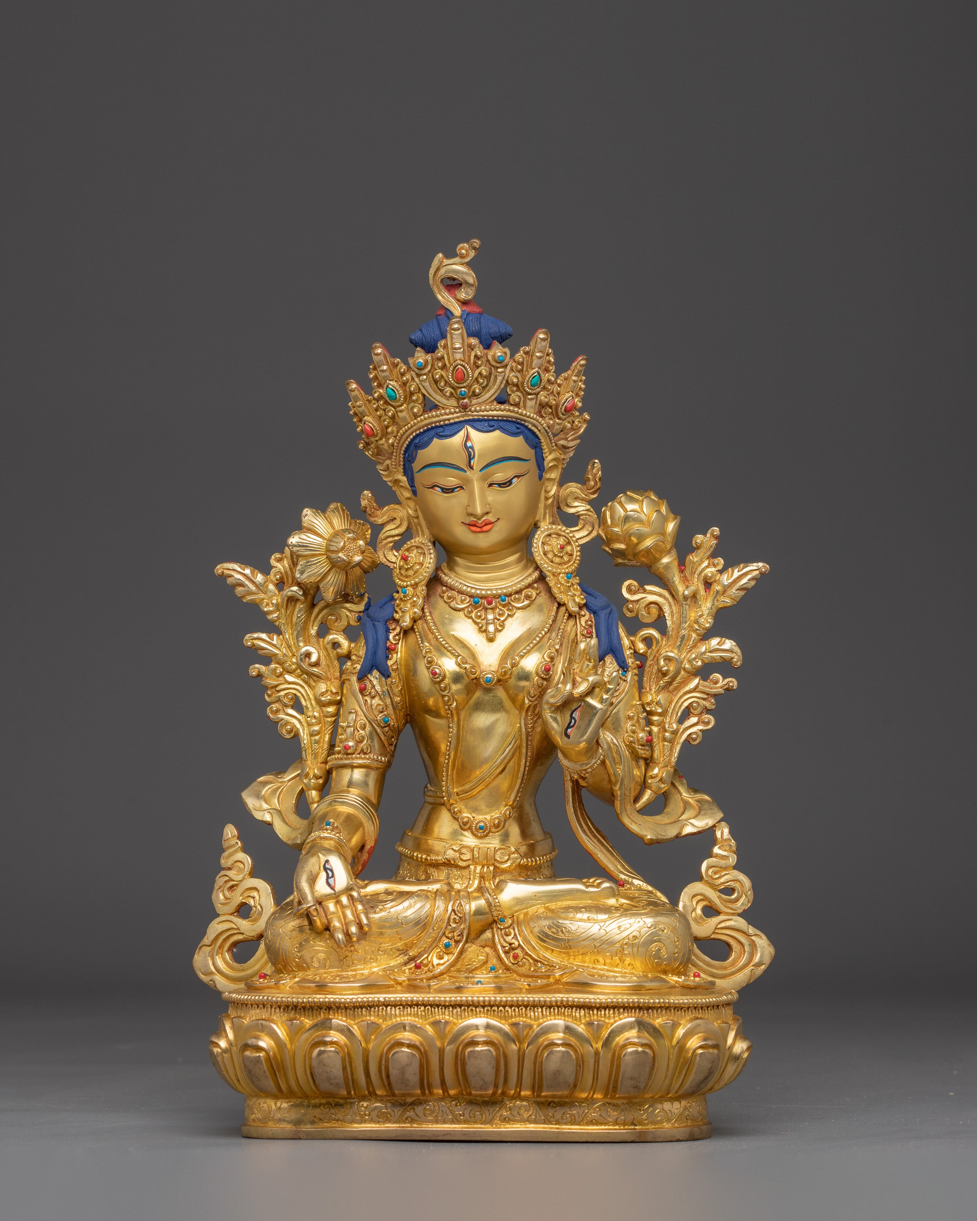 Healing Goddess Handmade White Tara Statue